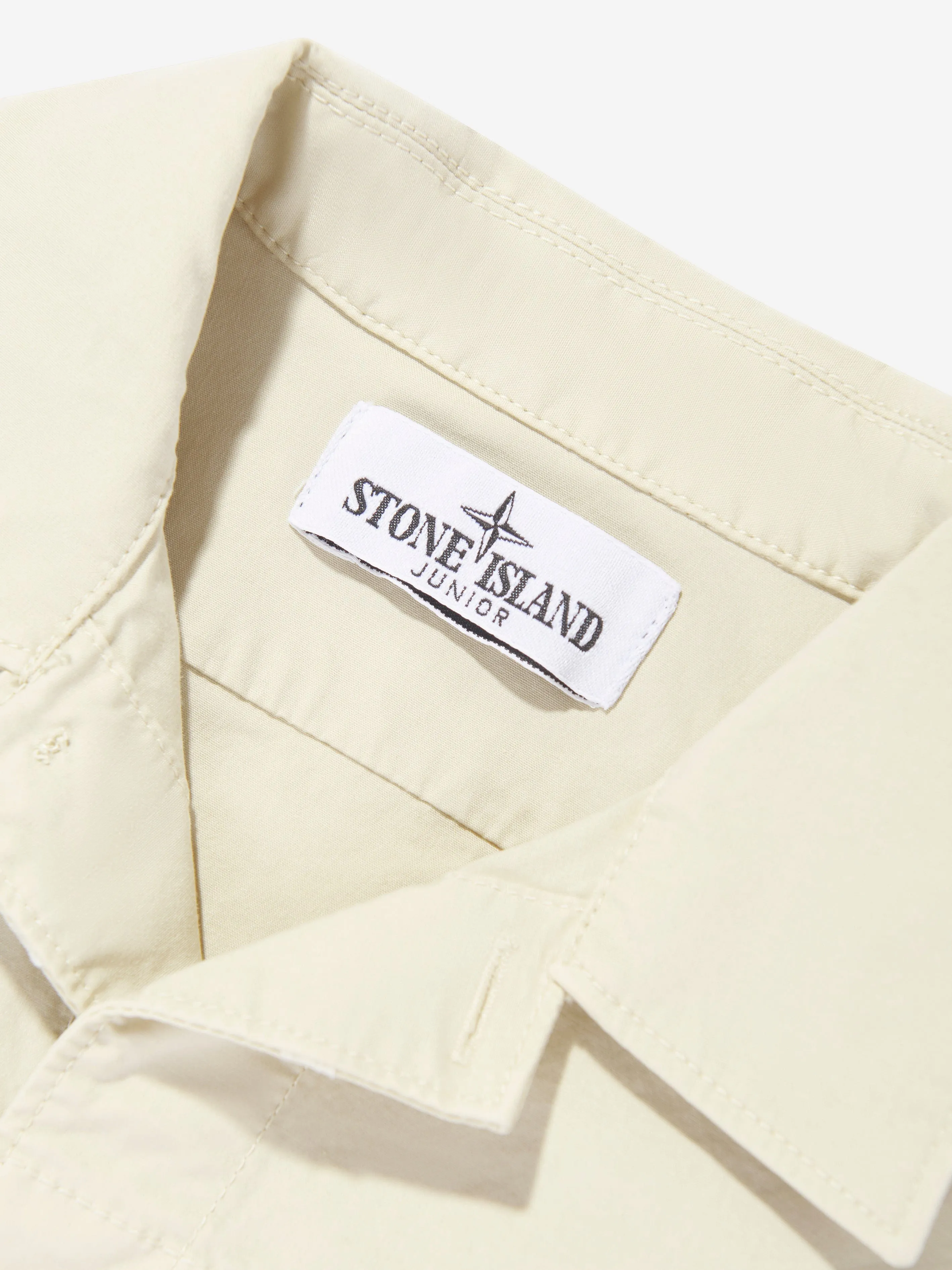 Boys Logo Pocket Shirt in Beige