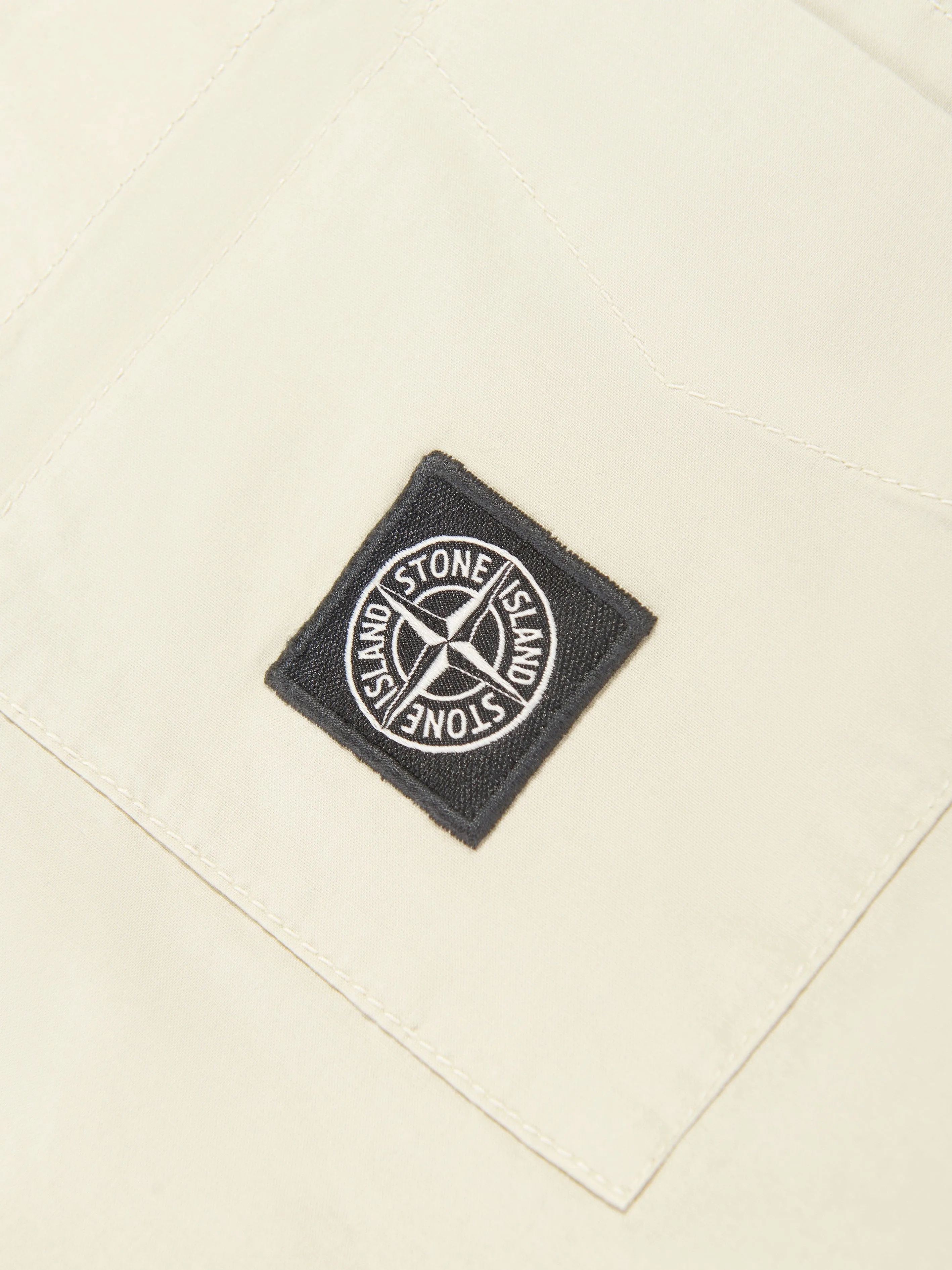 Boys Logo Pocket Shirt in Beige
