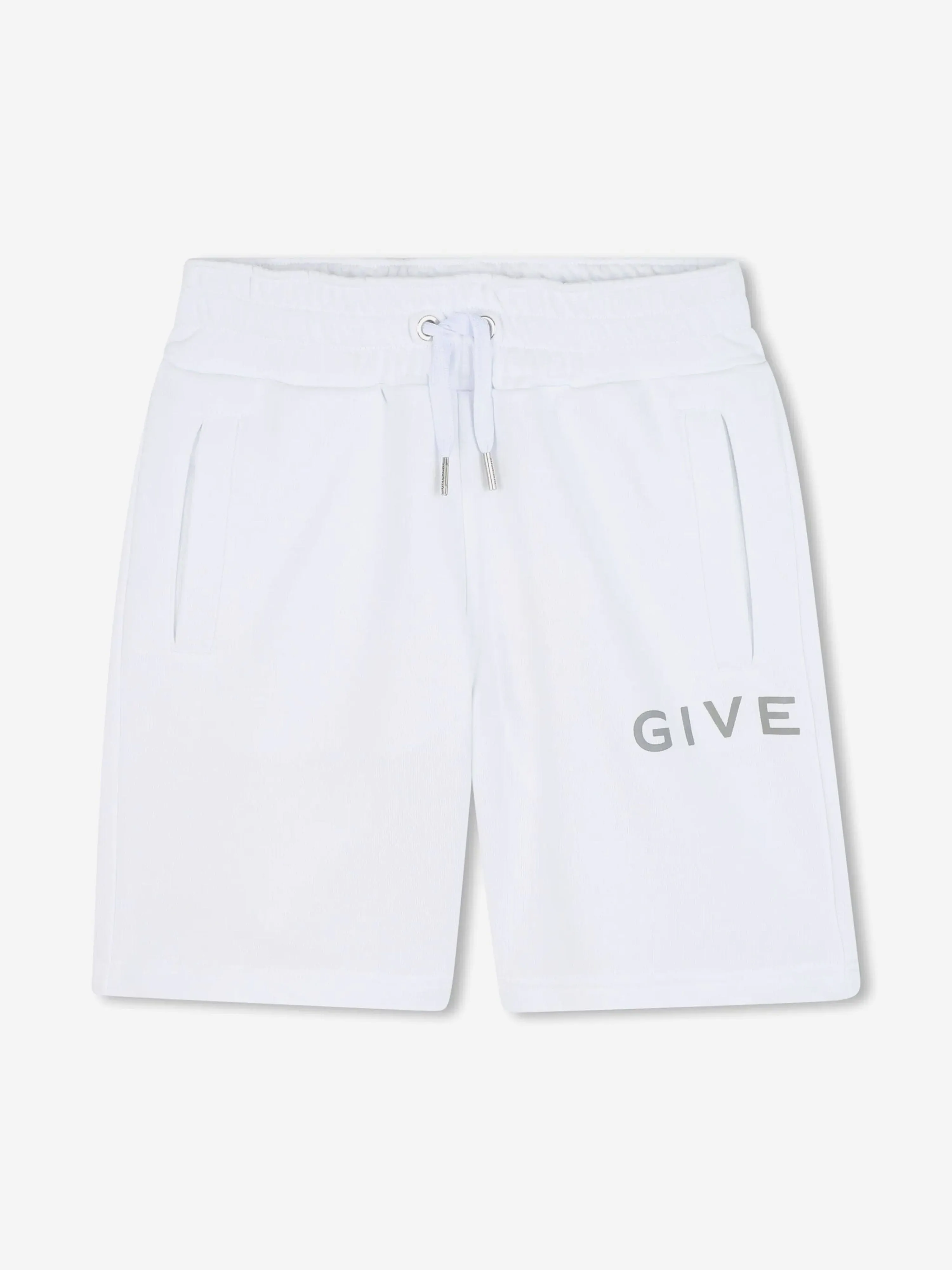 Boys Logo Print Shorts in White
