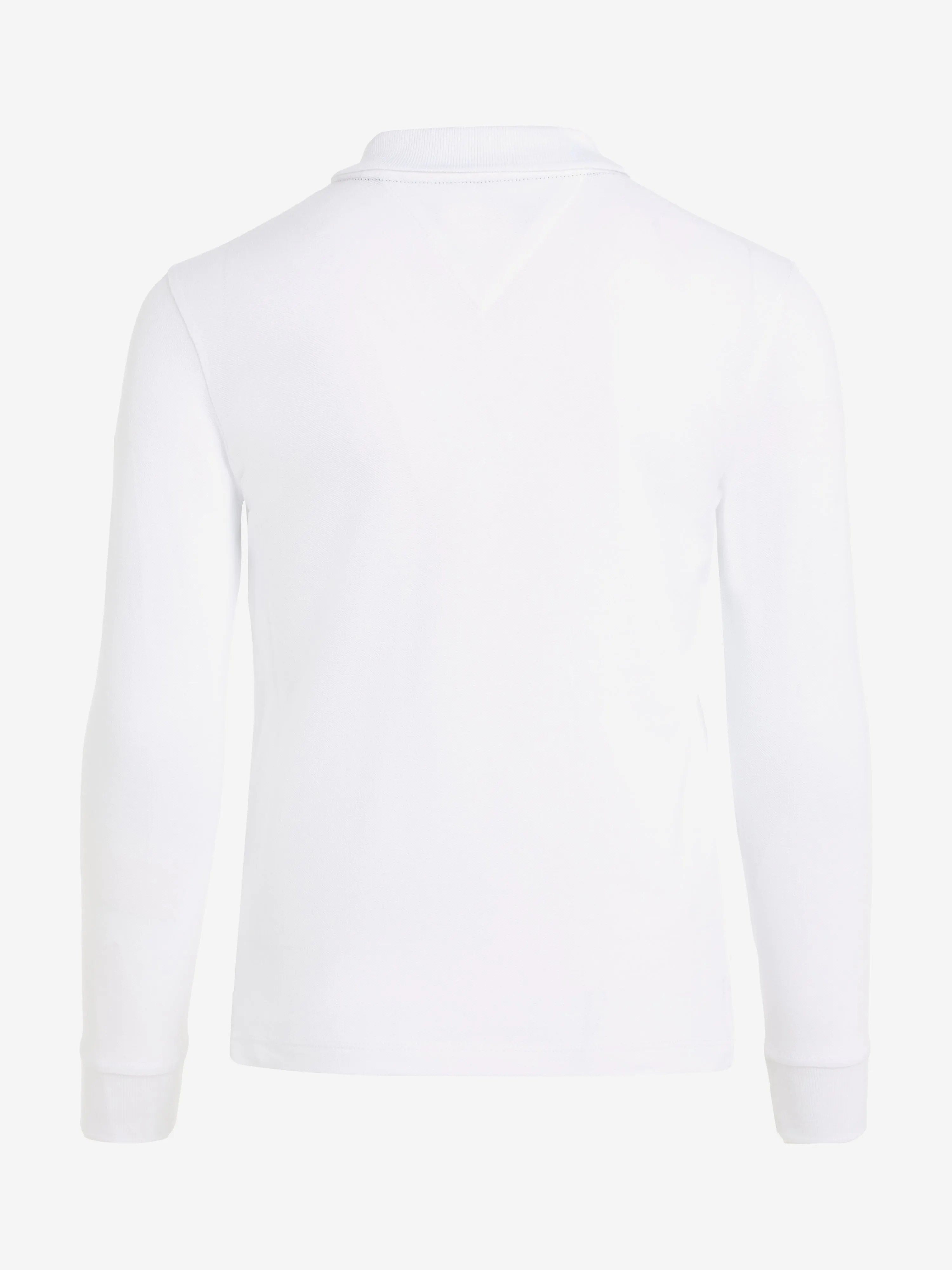 Boys Long Sleeve Polo Shirt in White