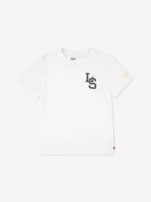 Boys LS Monogram T-Shirt in White