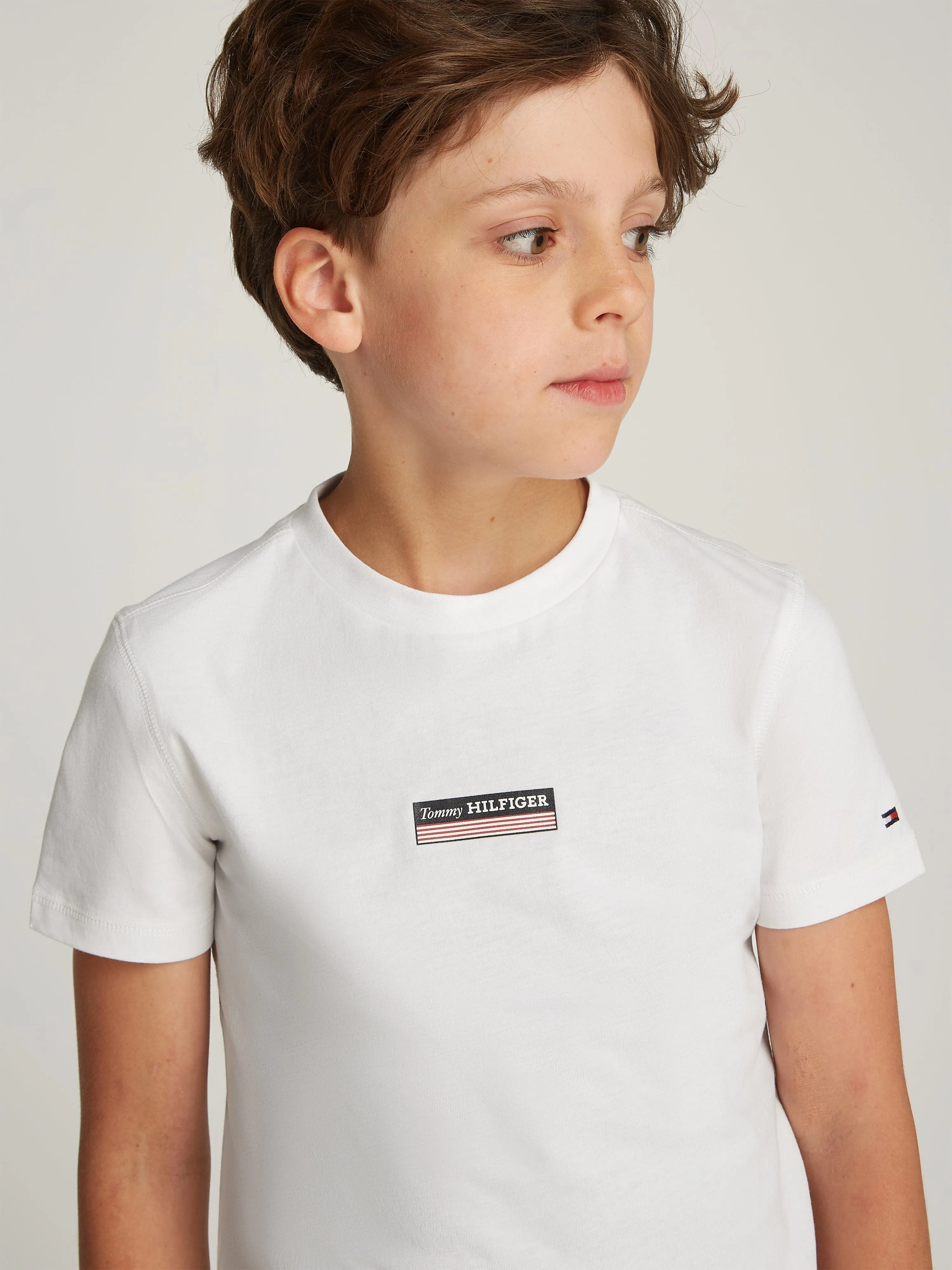 Boys Monotype Striped T-Shirt in White