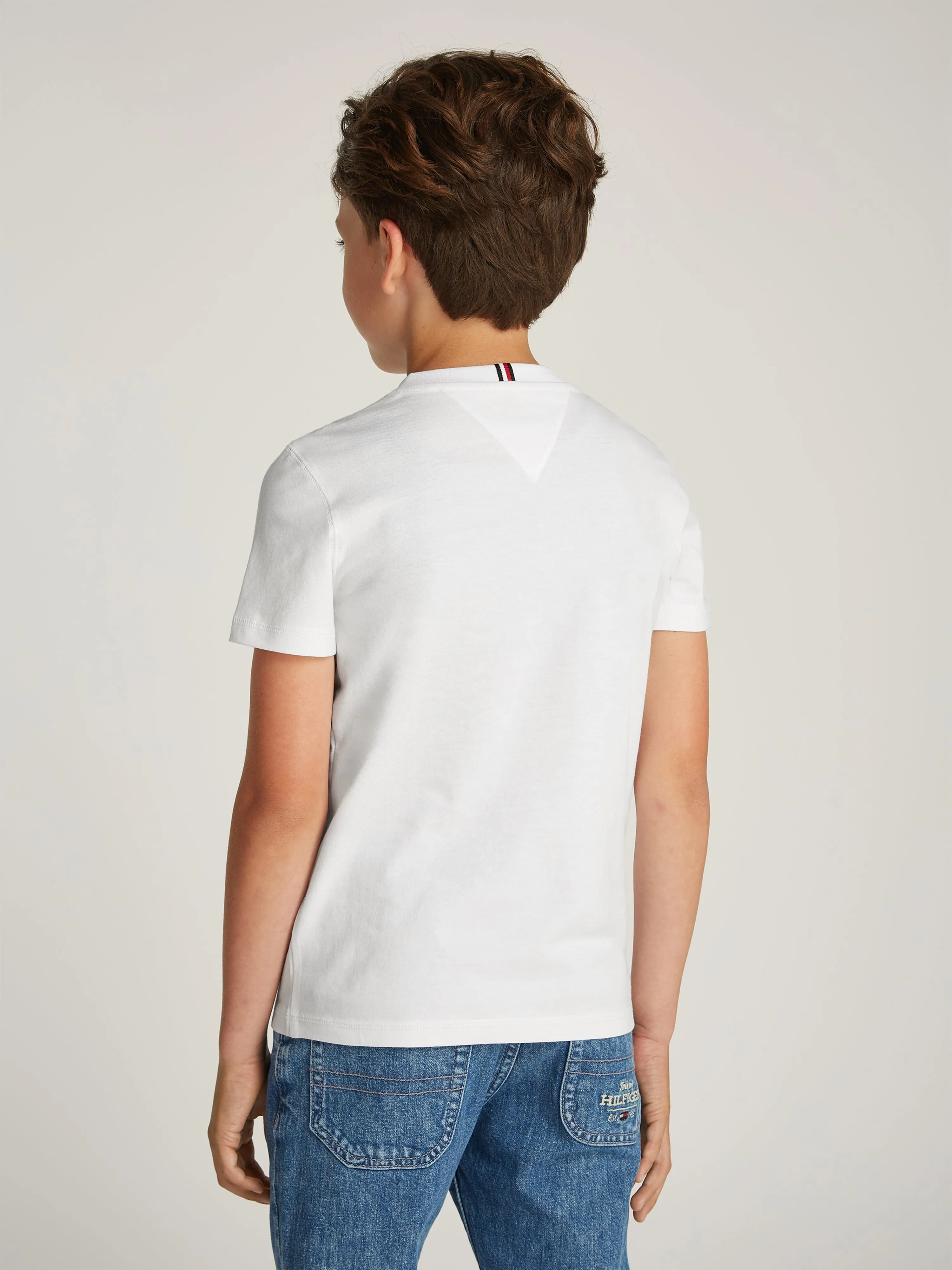 Boys Monotype Striped T-Shirt in White