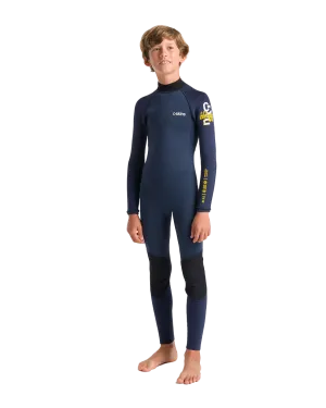 Boys NuWave Element 3/2mm Back Zip Wetsuit in Bluestone, Slate & Multi