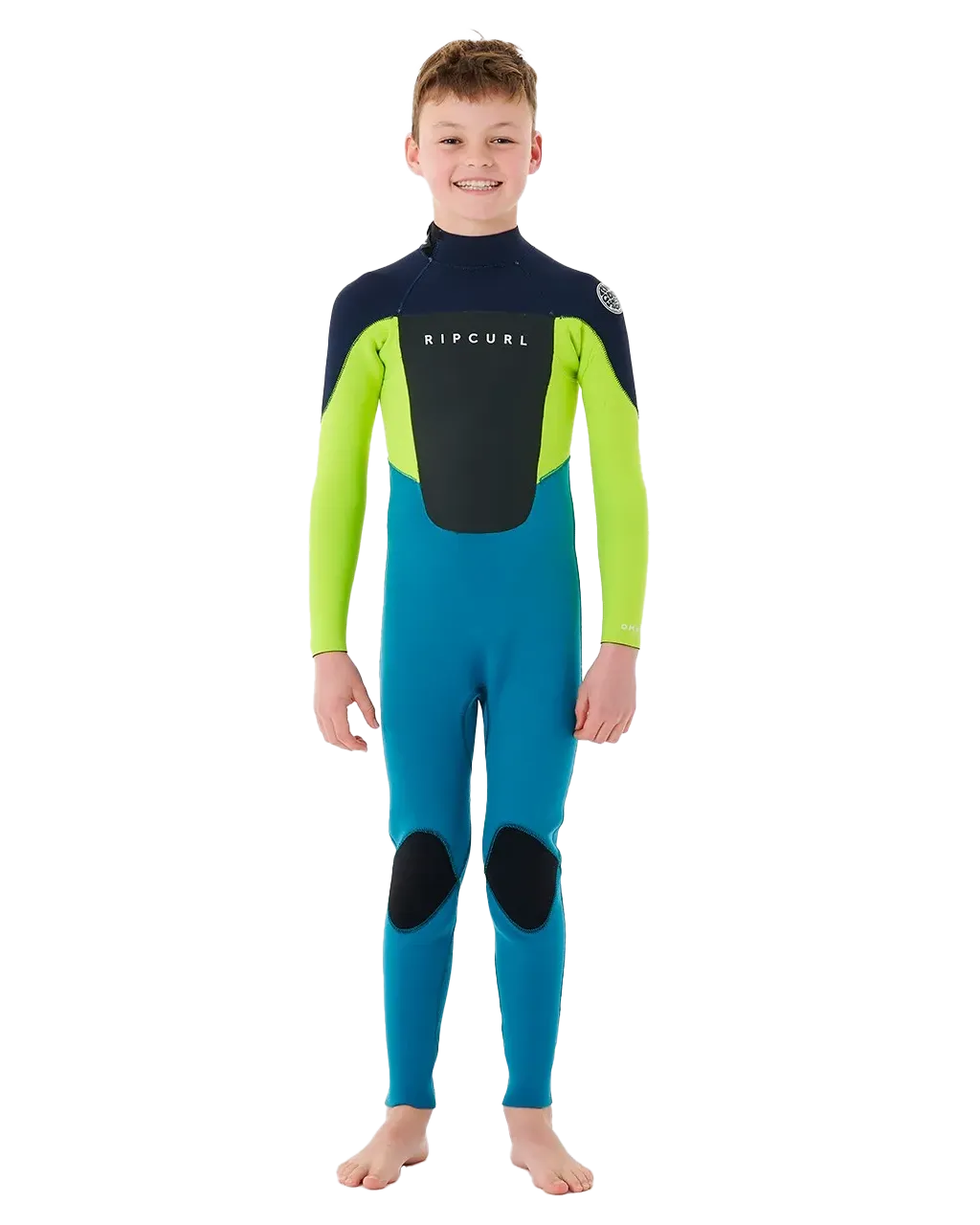 Boys Omega 3/2mm Back Zip Wetsuit in Navy