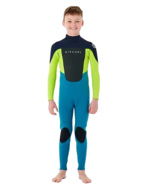 Boys Omega 3/2mm Back Zip Wetsuit in Navy