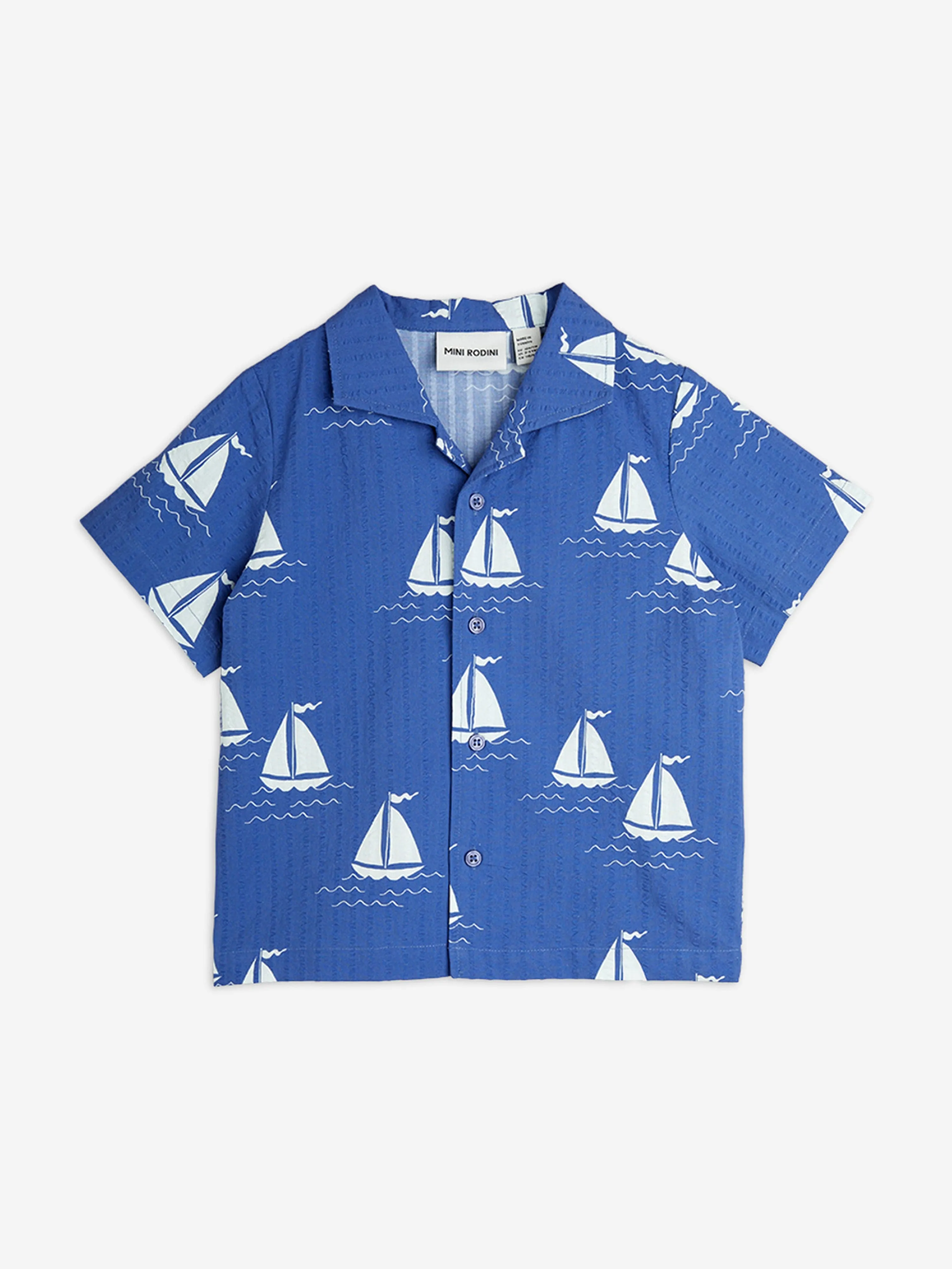 Boys Sailng Boats AOP Shirt in Blue