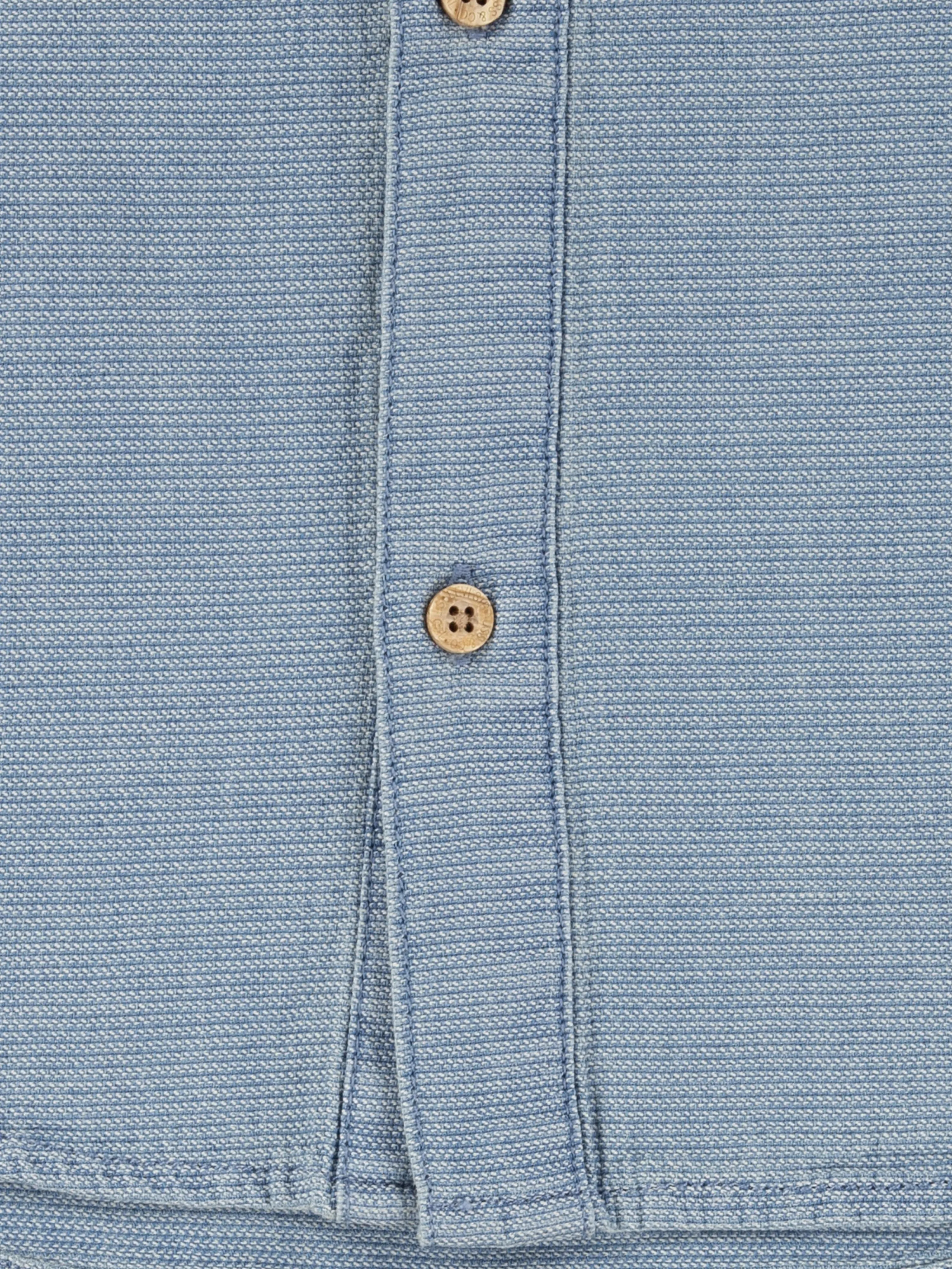 Boys Short Sleeve Woven Shirt in Blue