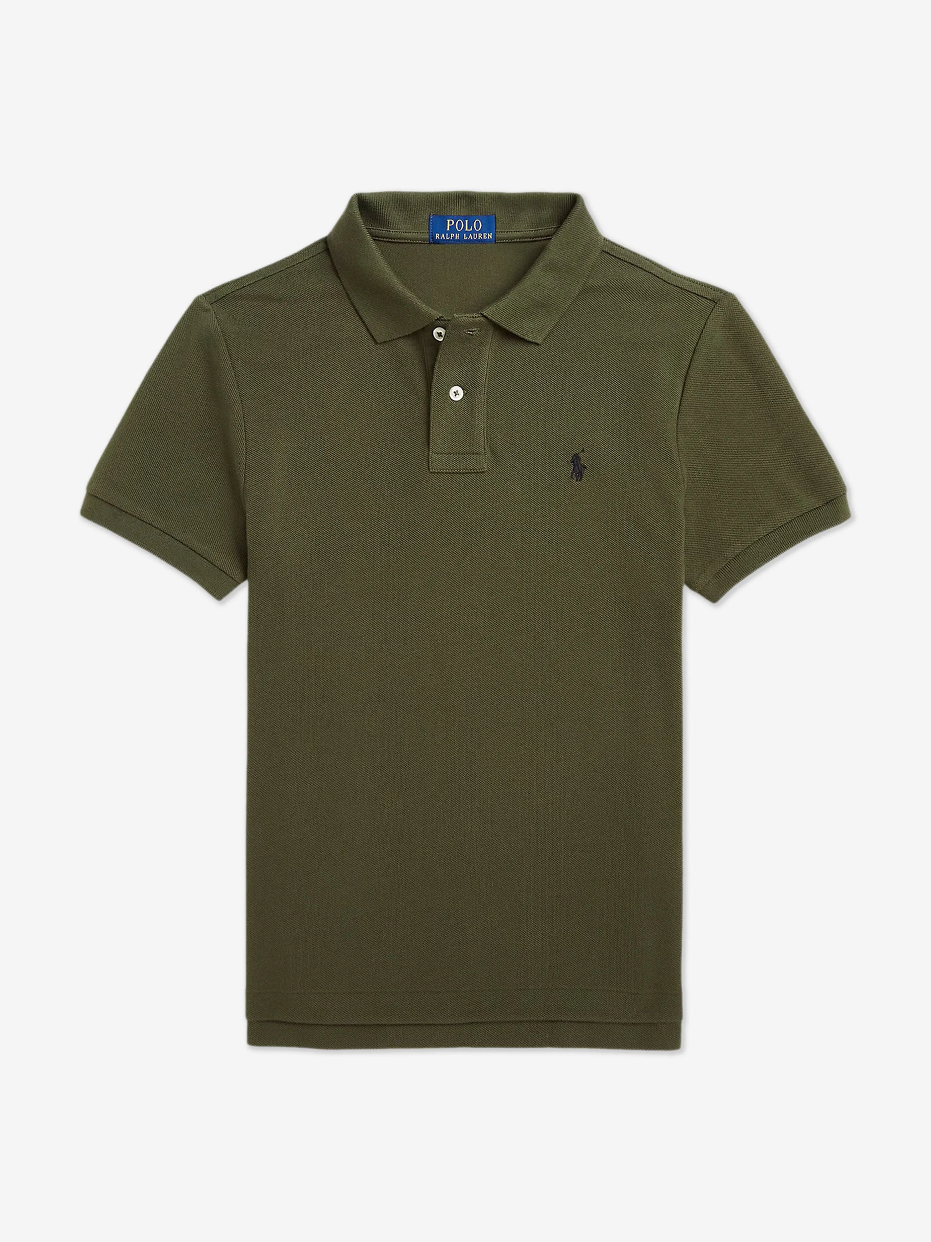 Boys Slim Fit Polo Shirt in Green