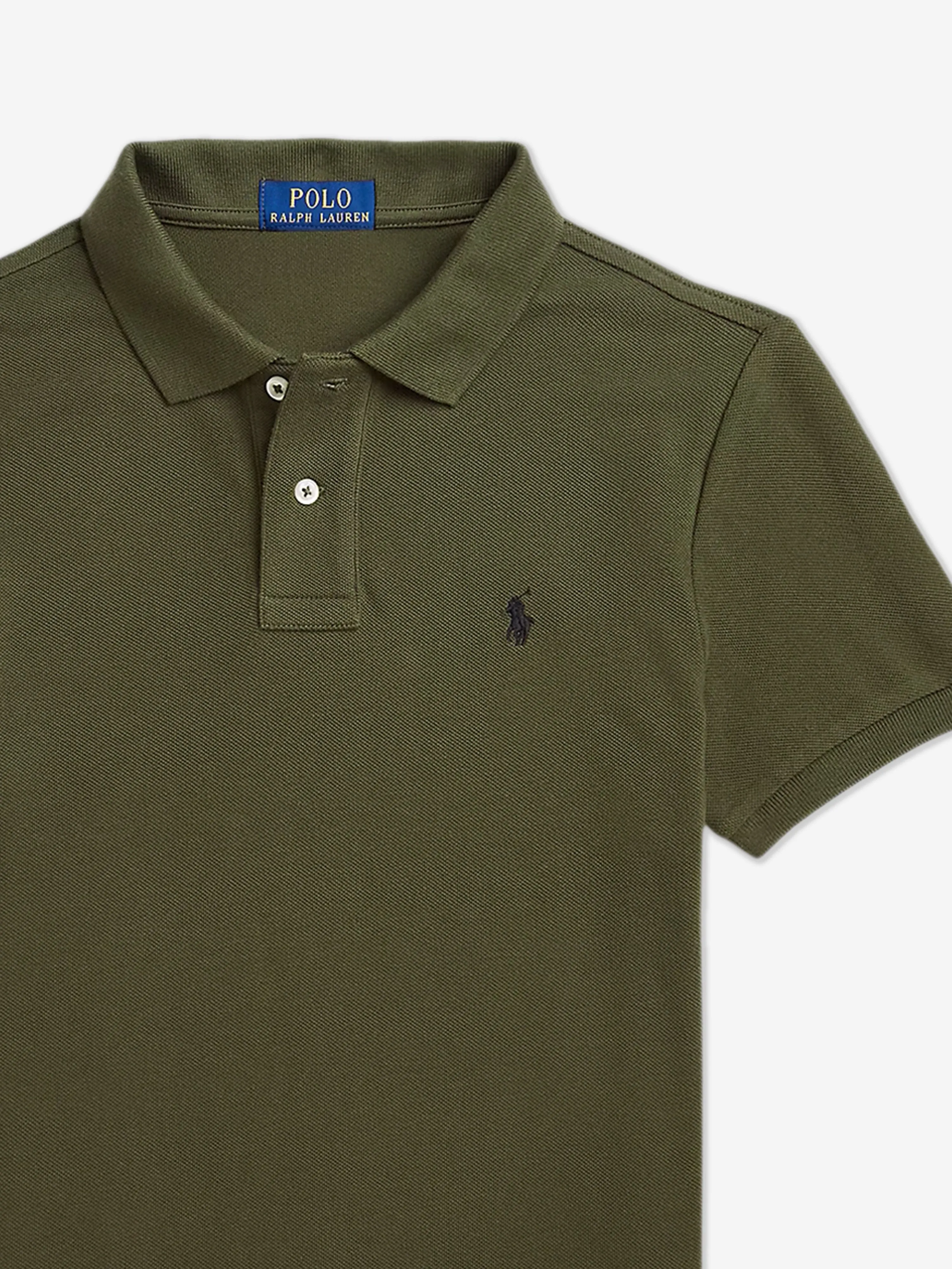 Boys Slim Fit Polo Shirt in Green