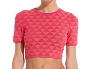 Cara Top In Berry & Coral