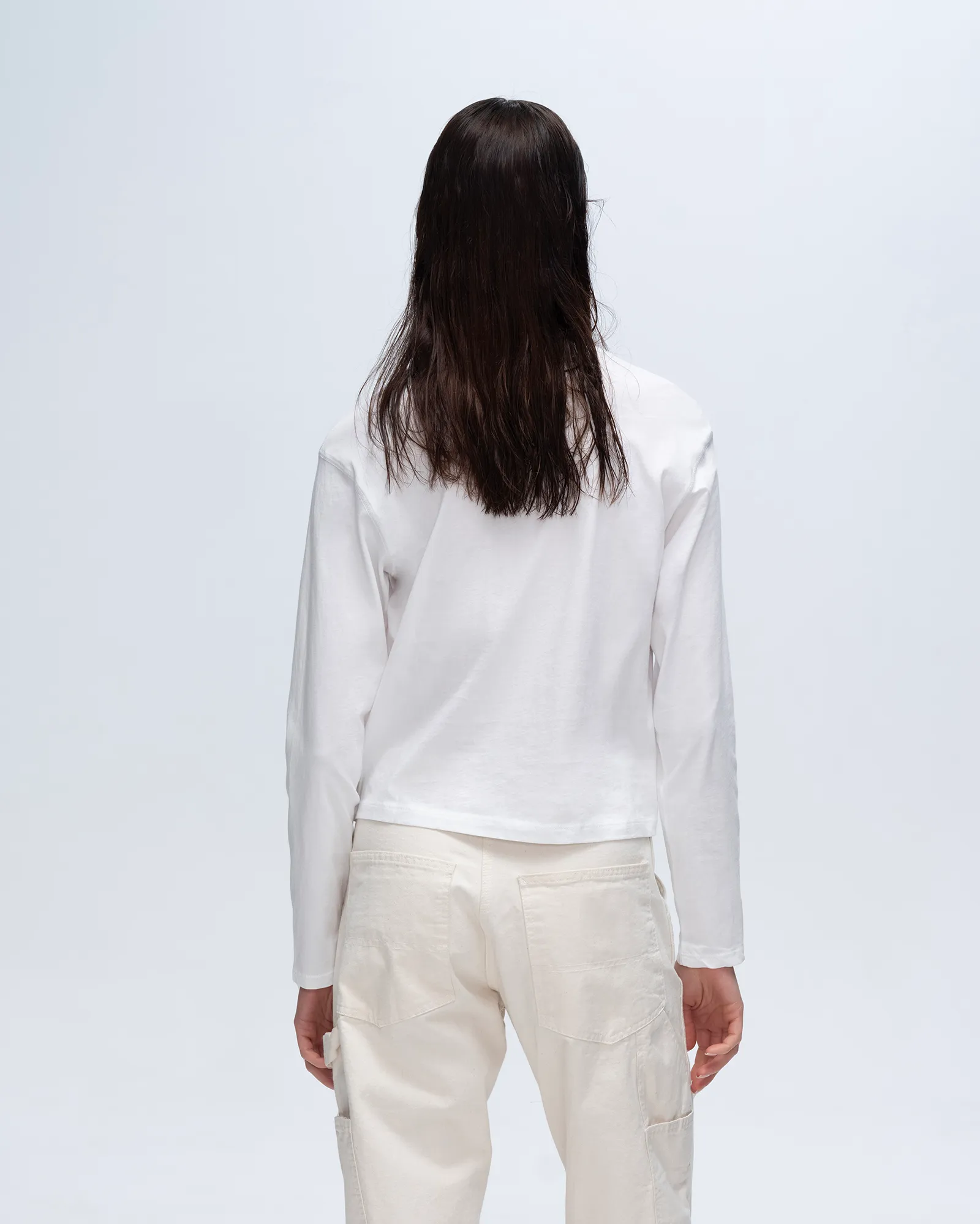 Classic Jersey Long Sleeve Boy Tee - White