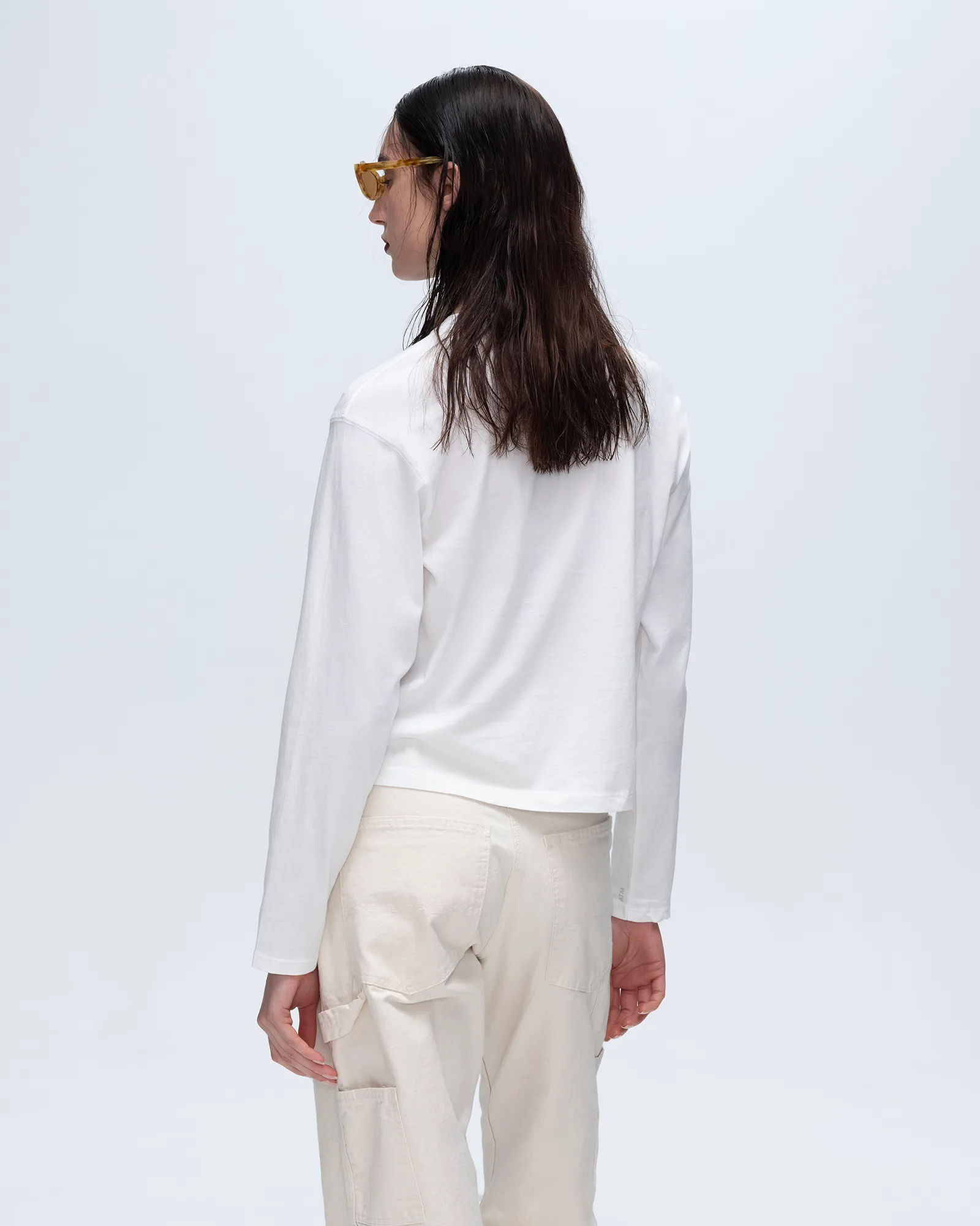 Classic Jersey Long Sleeve Boy Tee - White