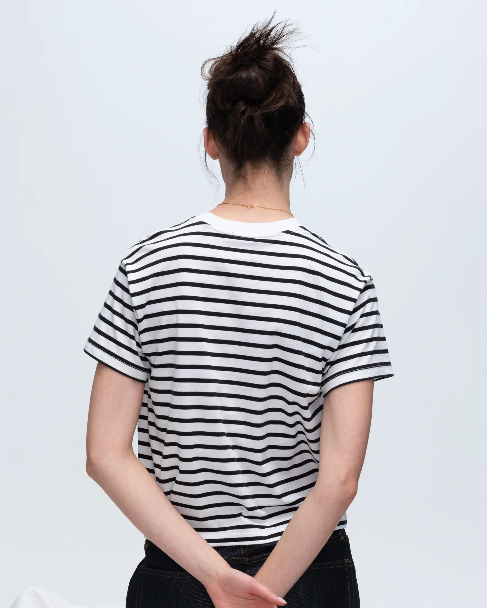 Classic Jersey Short Sleeve Boy Tee - Black/ White Stripe