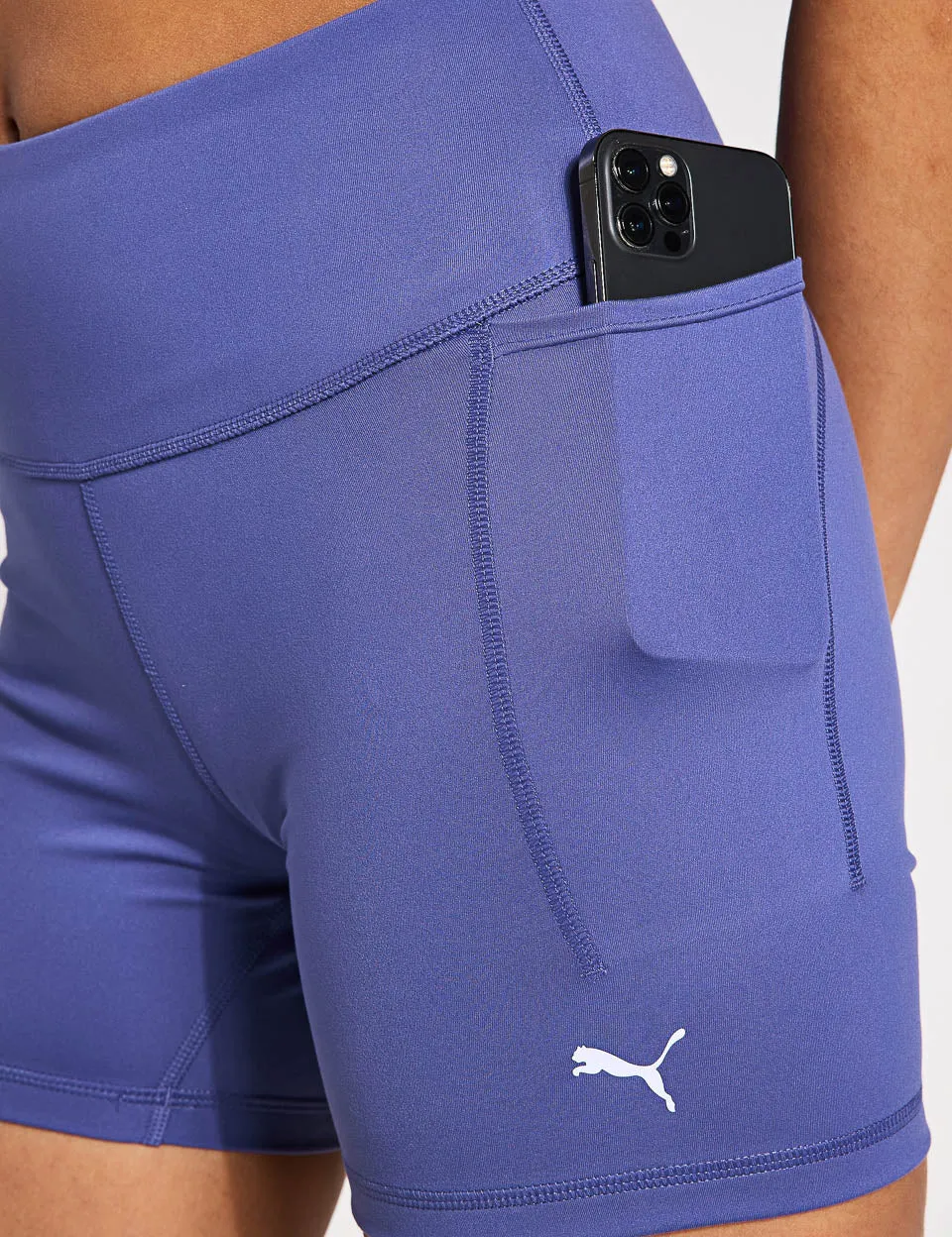 Cloudspun High Waisted 5" Tight Shorts - Blue Crystal