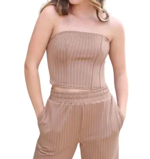 Corset Top In Mocha
