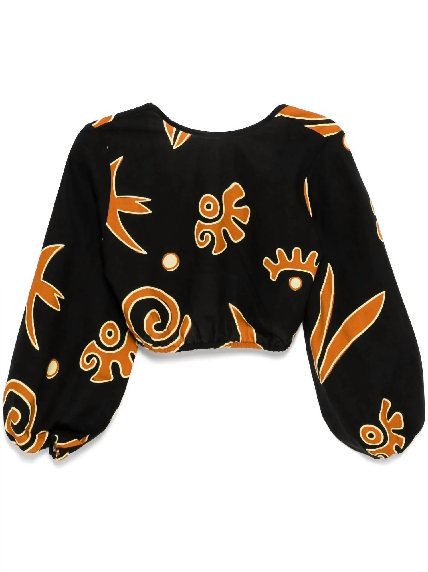 Crew Neck Bena Top In Black