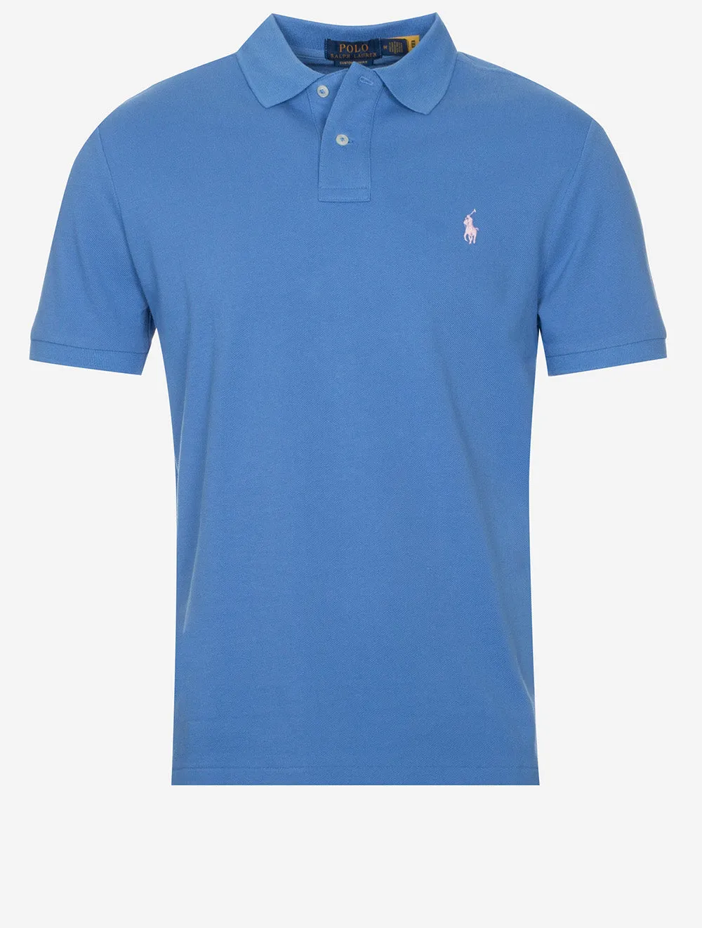 Custom Slim Fit Mesh Polo Shirt Blue
