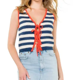 Danielle Short Sleeves Knit Top In Neutral