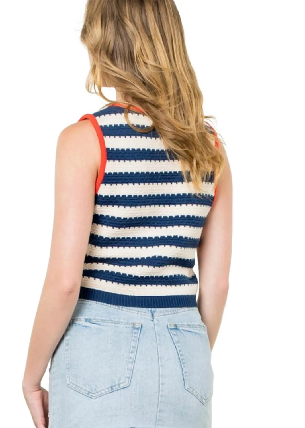 Danielle Short Sleeves Knit Top In Neutral