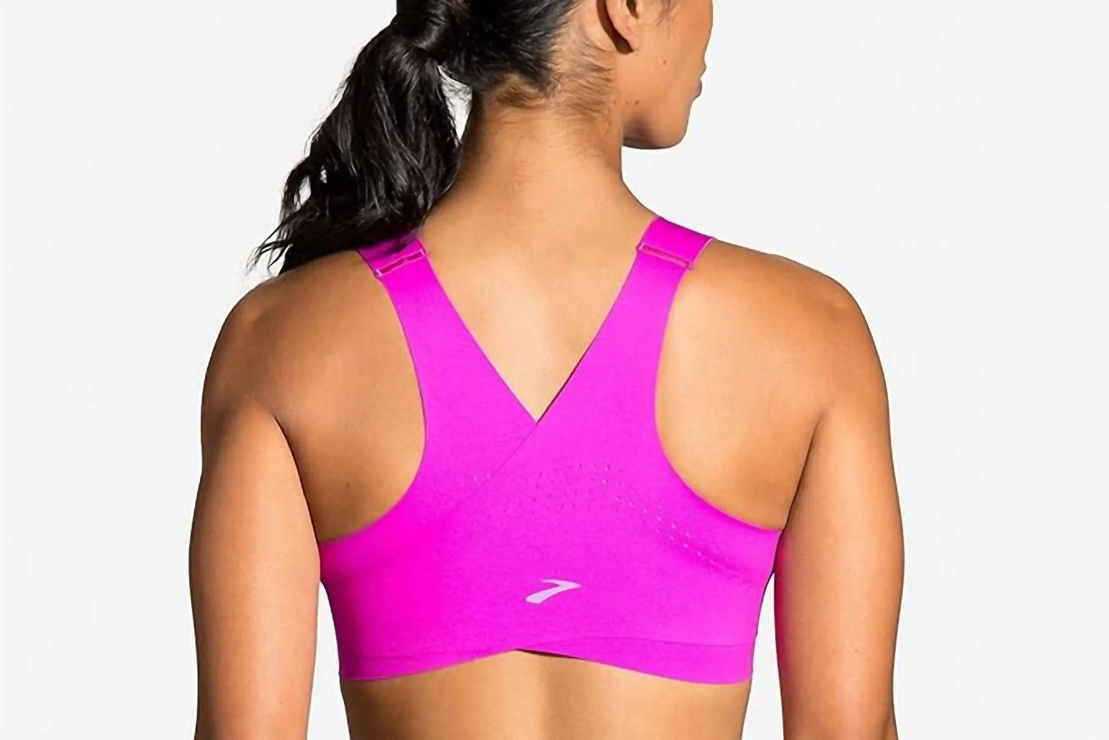 Dare Crossback Run Bra In Magenta/heliotrope