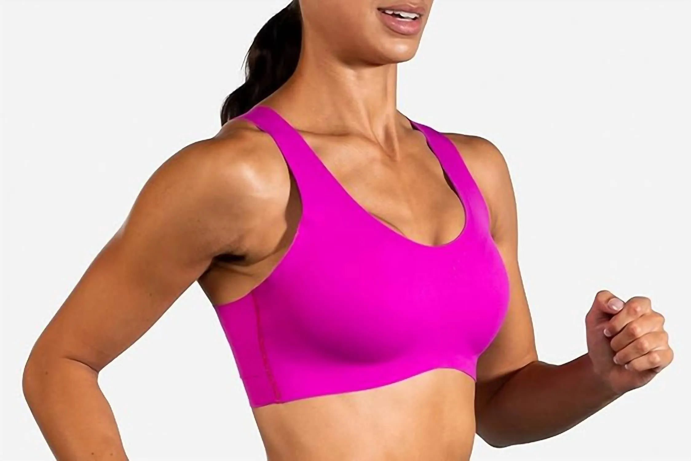 Dare Crossback Run Bra In Magenta/heliotrope