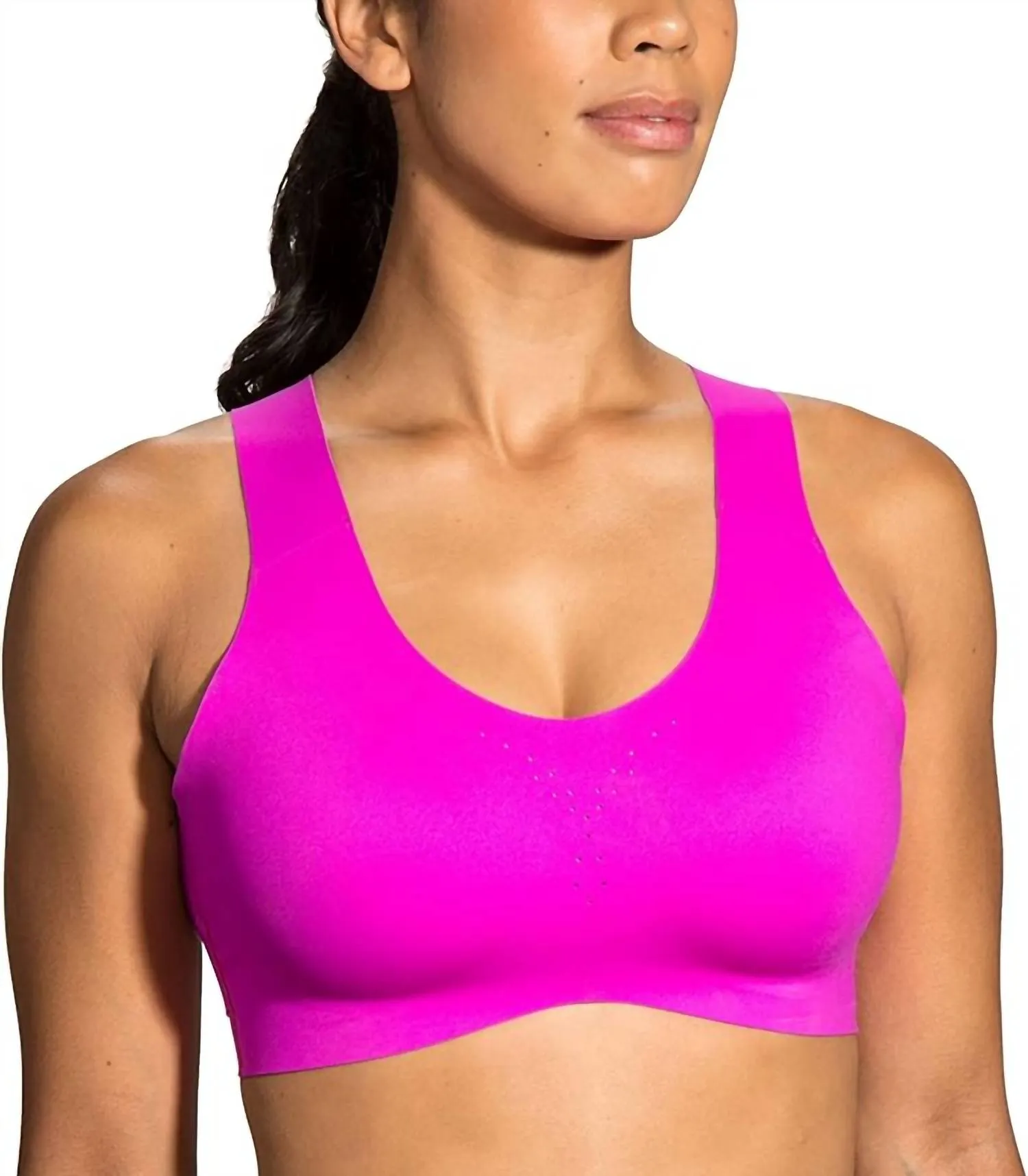 Dare Crossback Run Bra In Magenta/heliotrope