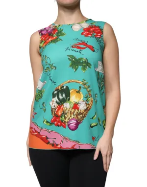 Dolce & Gabbana multi Vegetables Sleeveless Tank Women's Top