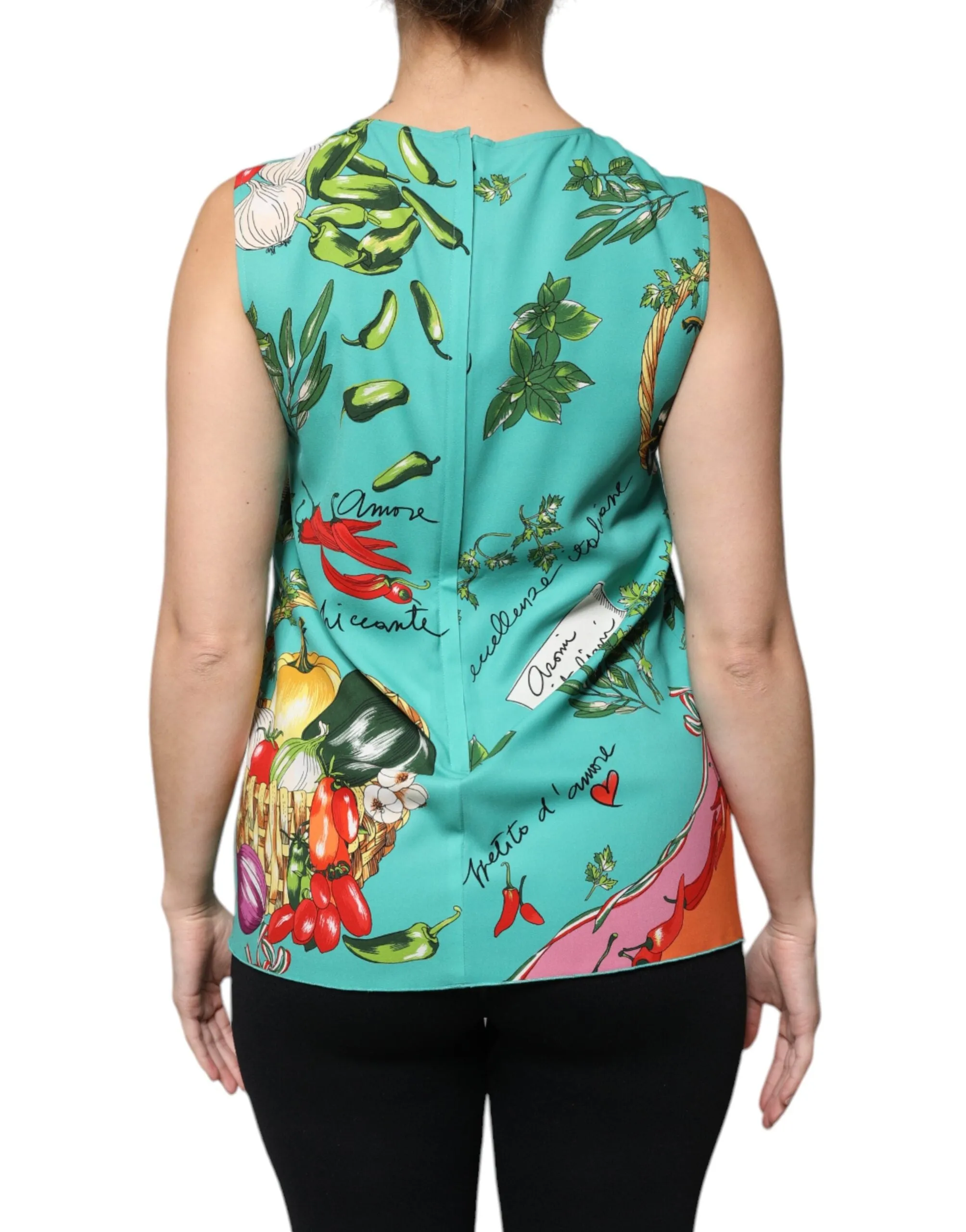 Dolce & Gabbana multi Vegetables Sleeveless Tank Women's Top