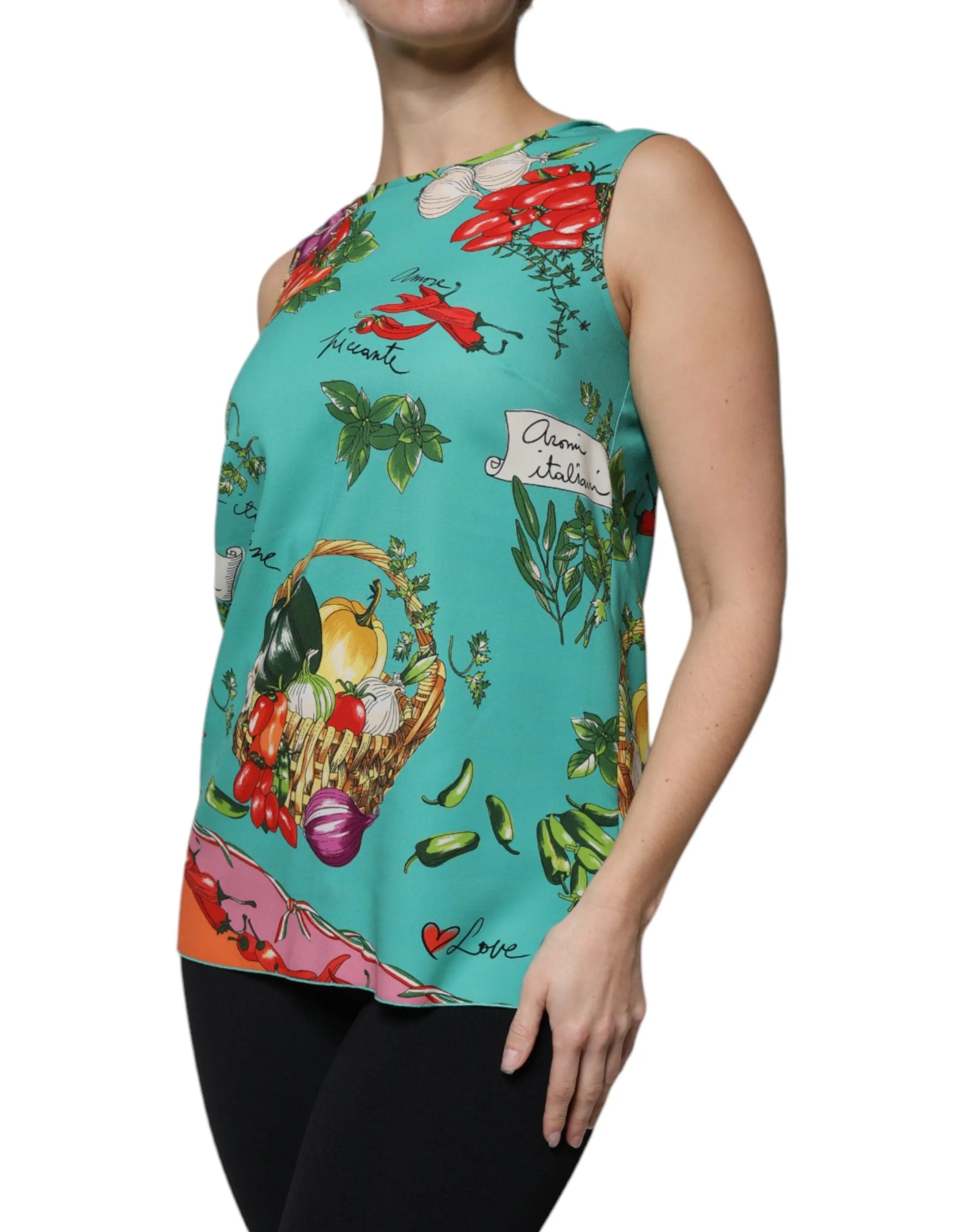 Dolce & Gabbana multi Vegetables Sleeveless Tank Women's Top