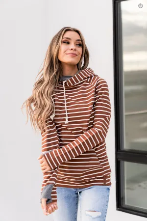 DoubleHood? Sweatshirt - Line It Up Cinnamon