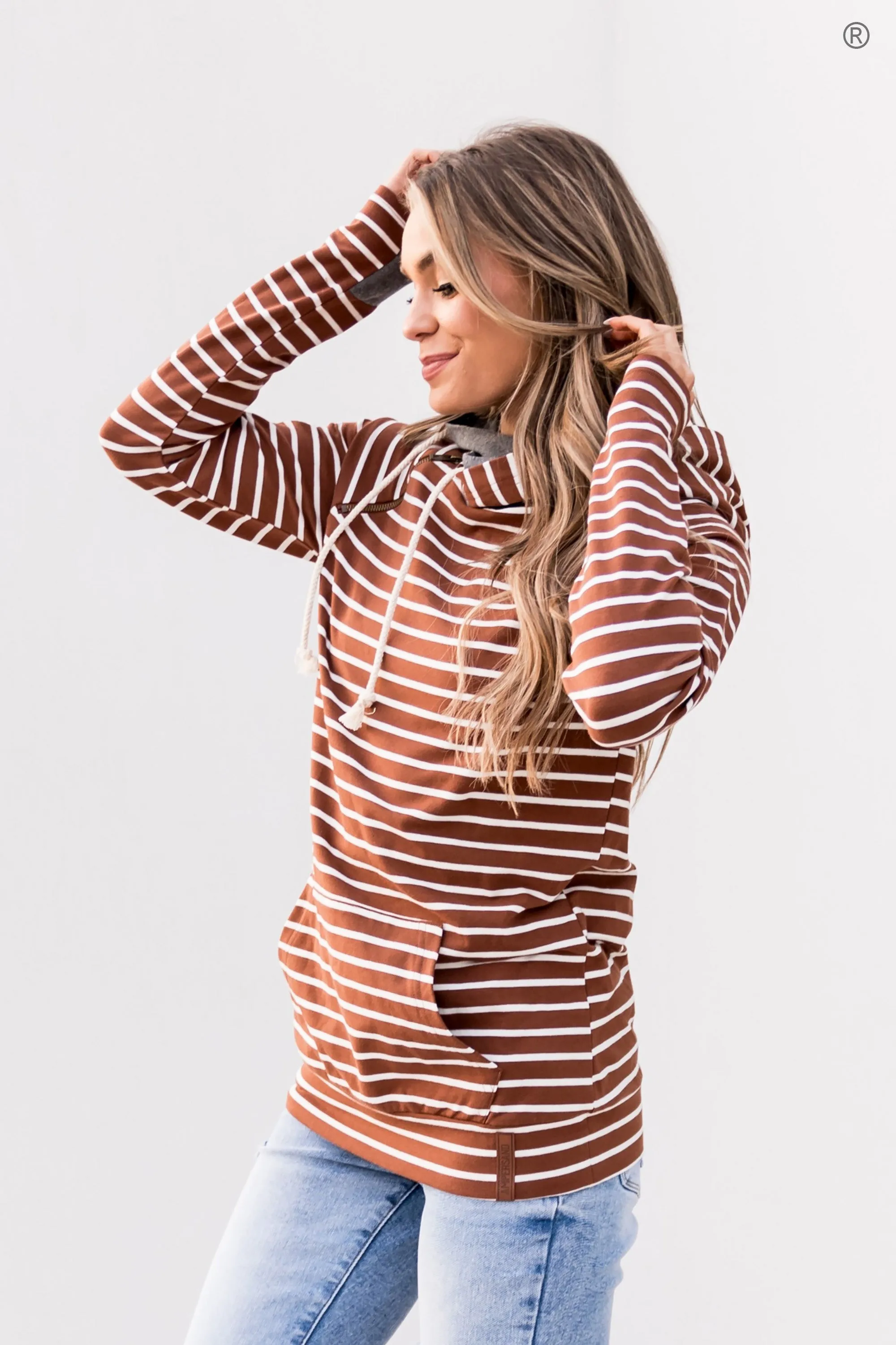 DoubleHood? Sweatshirt - Line It Up Cinnamon