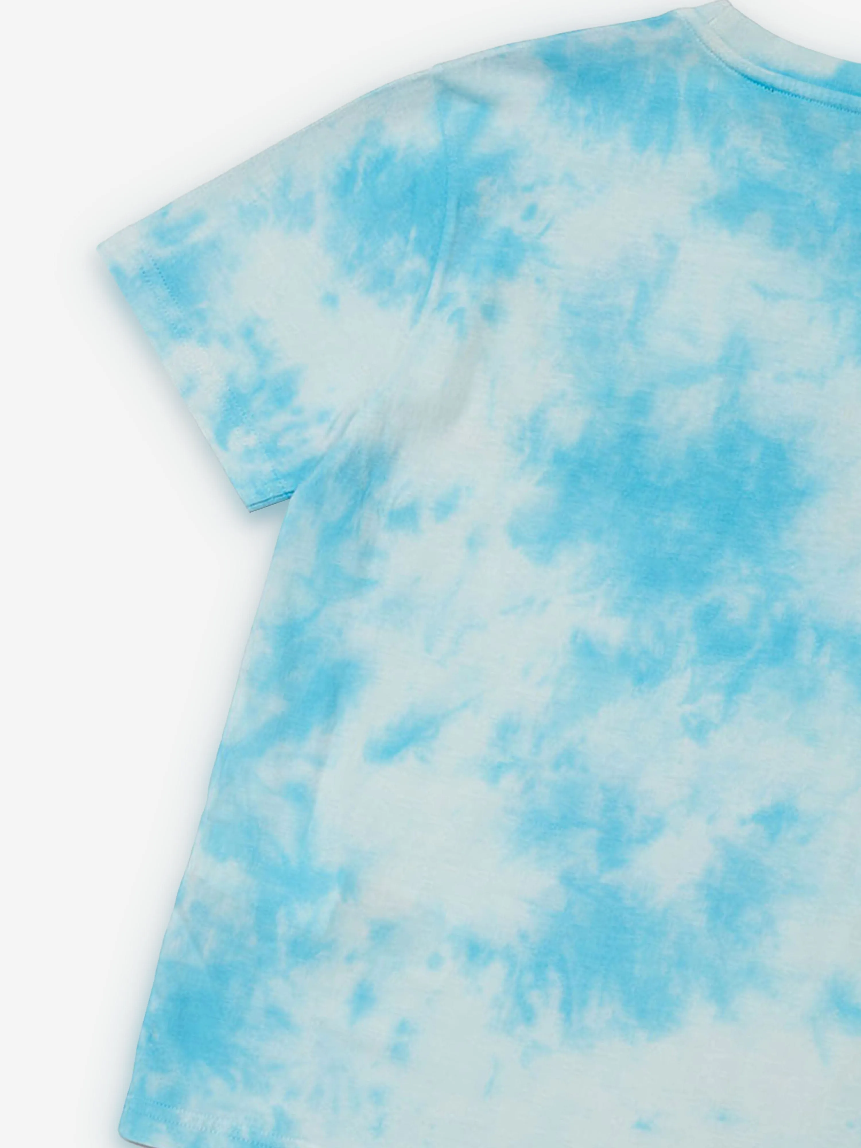 Dsquared2 Kids Tie-Dye Logo T-Shirt in Blue