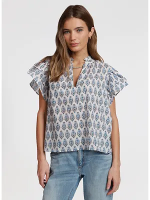 DYLAN MIRA TOP - BLUE MULTI