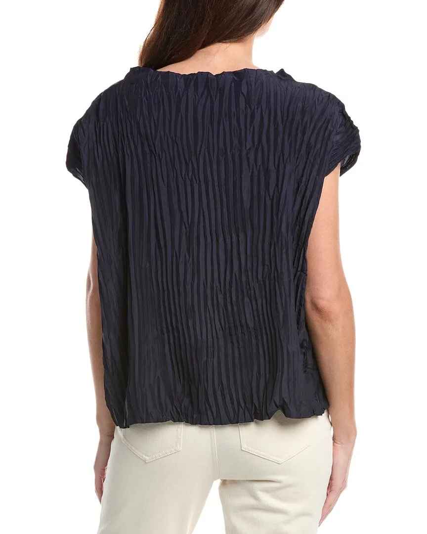 EILEEN FISHER Textured Silk Top