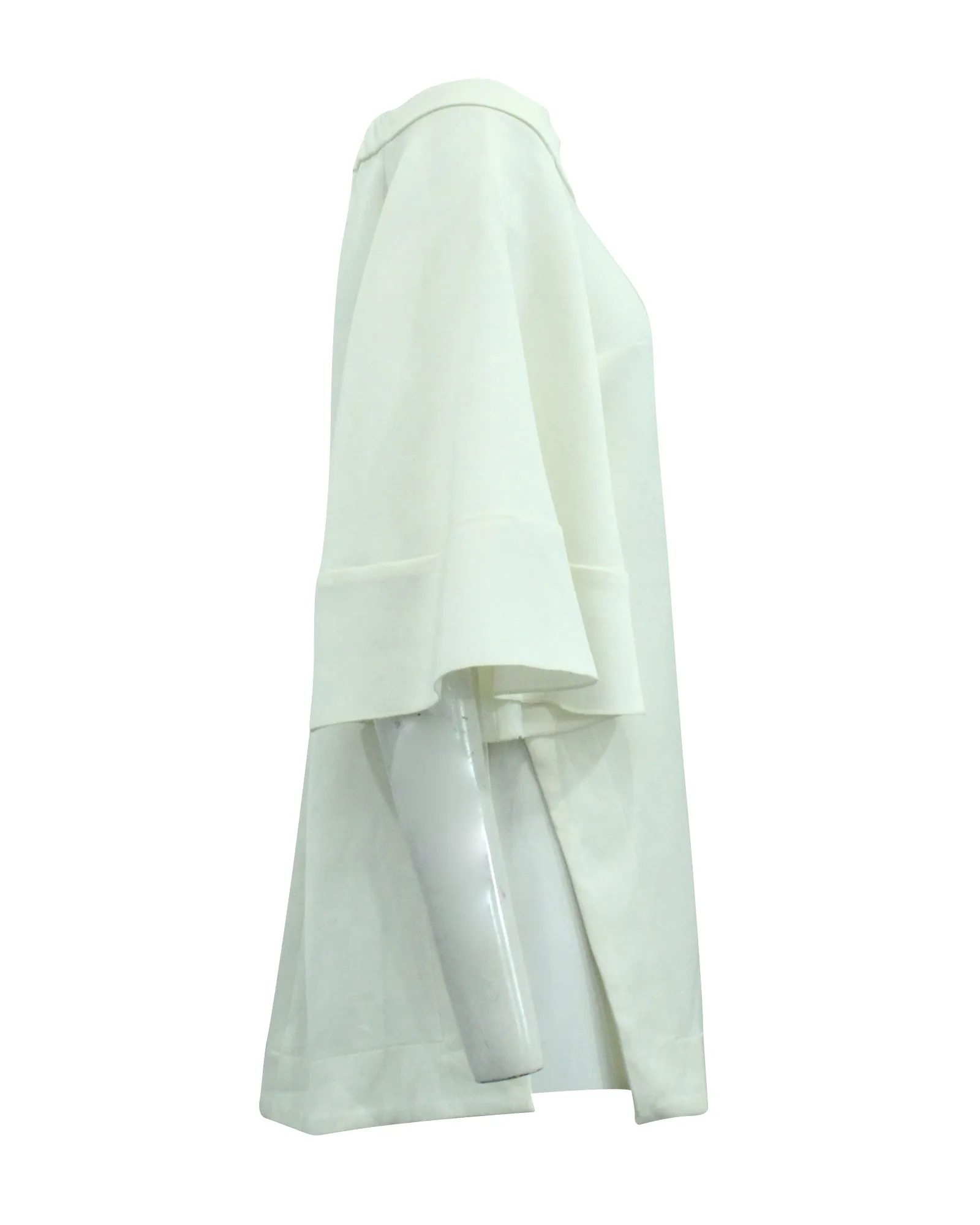 Ellery Elize Off-The-Shoulder Bell Sleeve Top in White Cotton