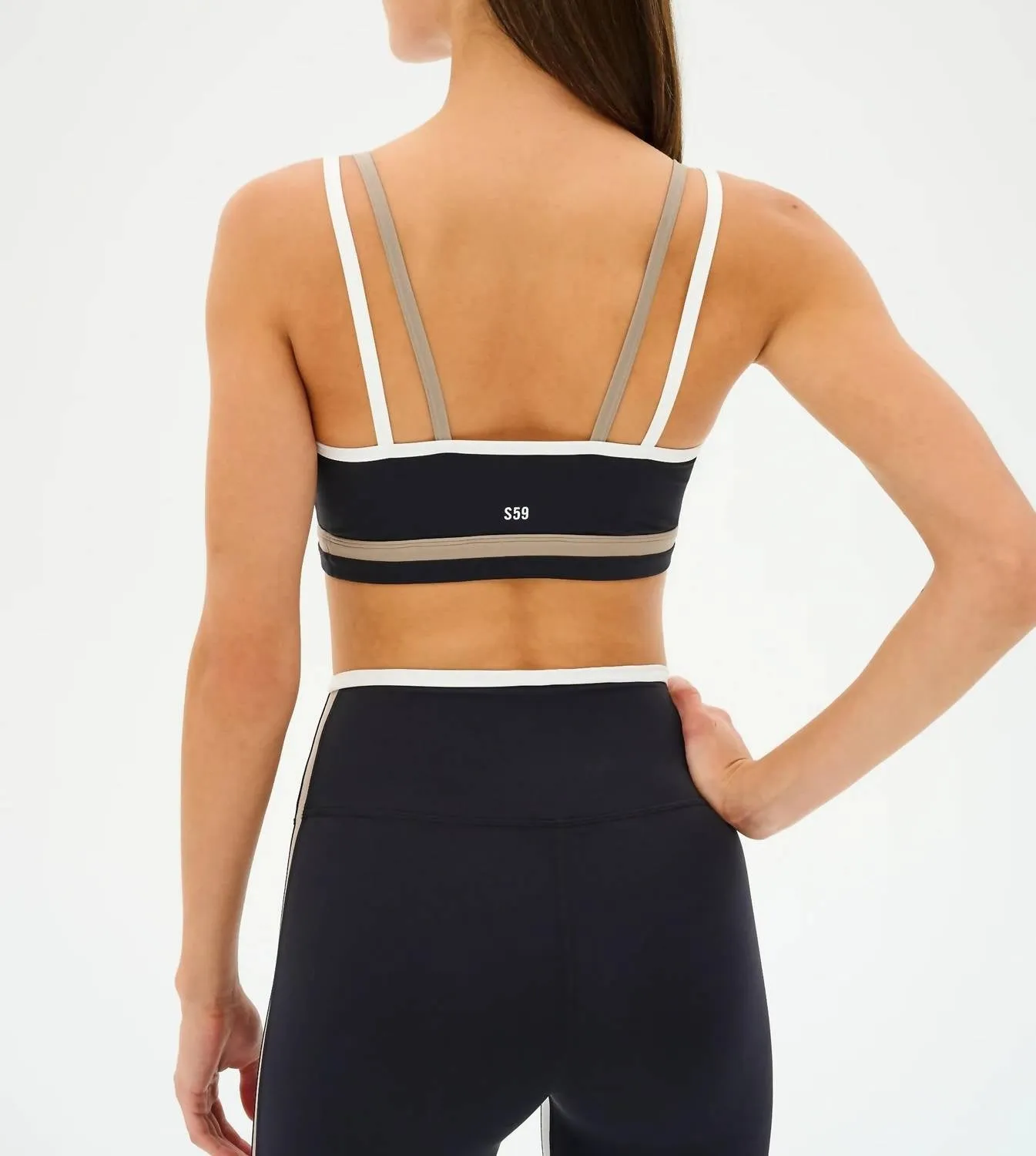 Eva Rigor Spors Bra In Black/ Latte