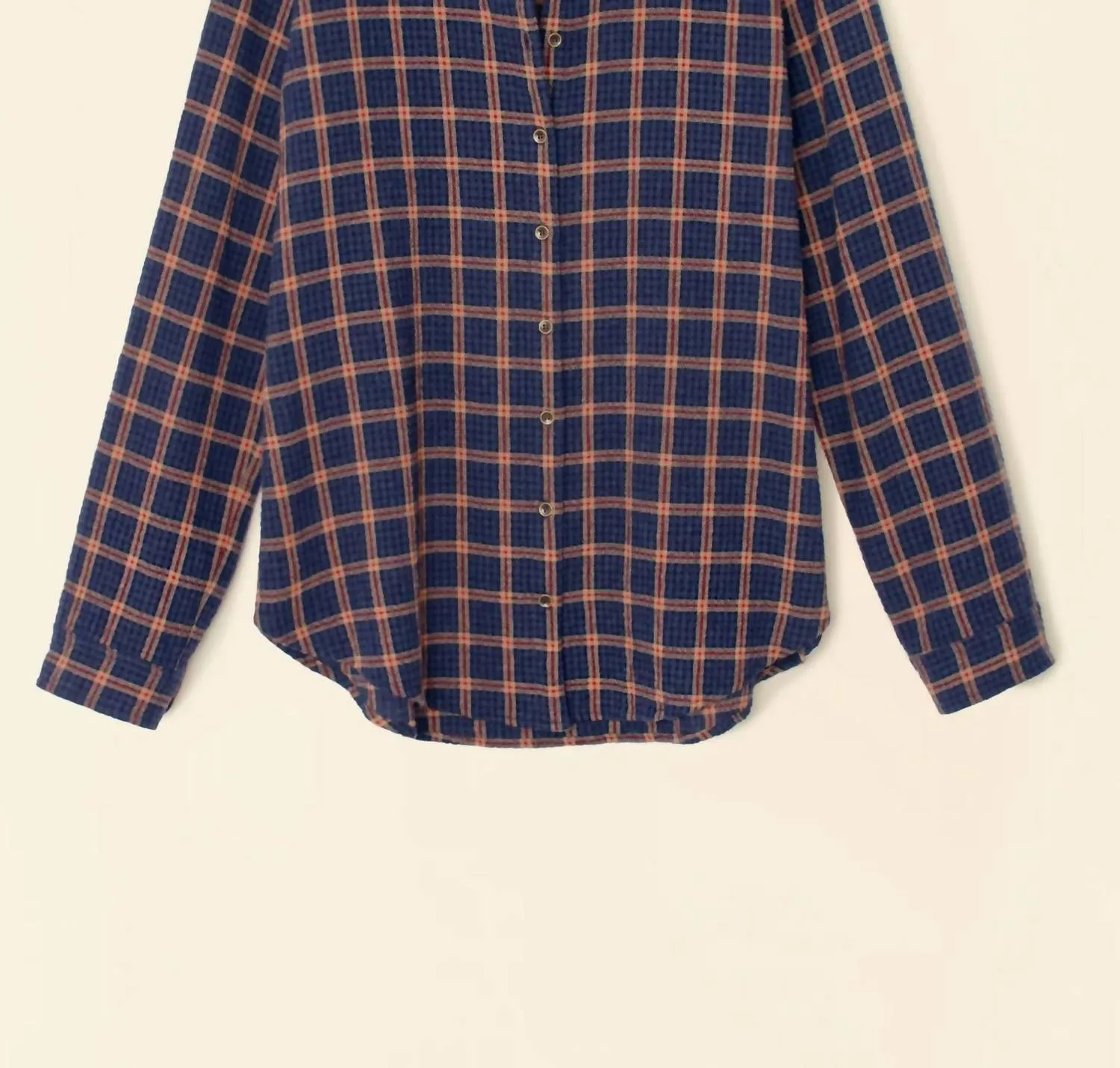 Evan Button Up Shirt In Navy Brick