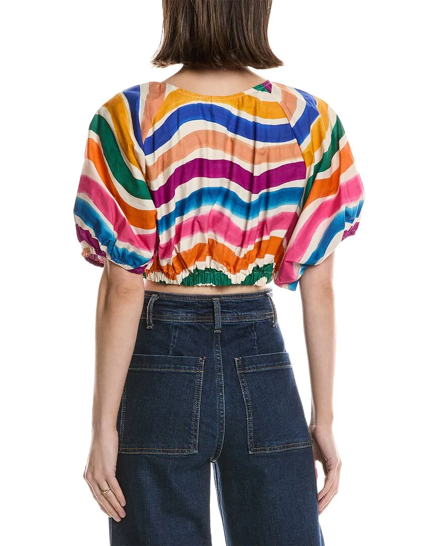 FARM Rio Dancing Stripe Crop Top