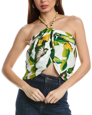 FARM Rio Summer Foliage Cropped Top