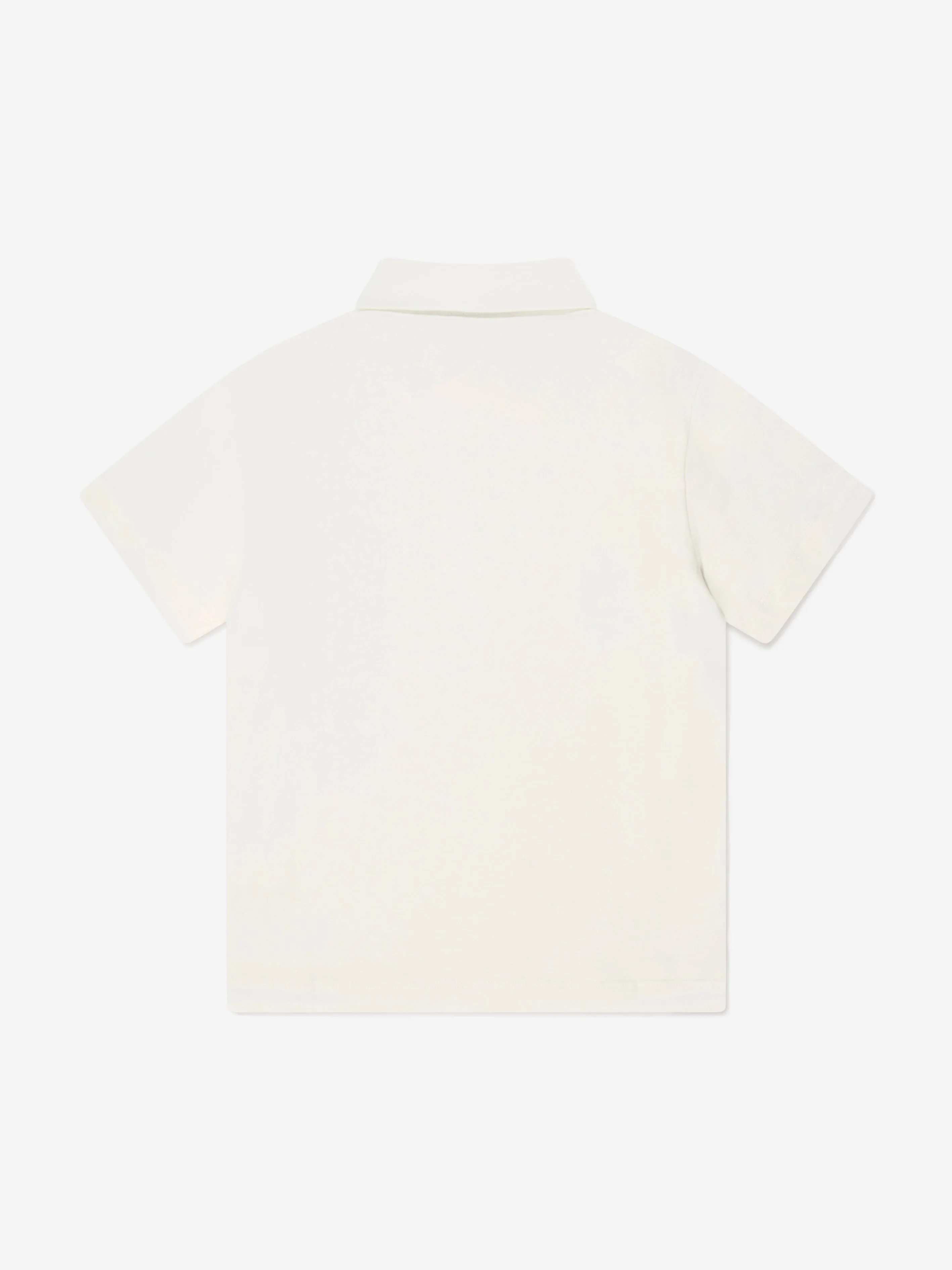 Fendi Boys Logo Pocket Polo Shirt in Ivory