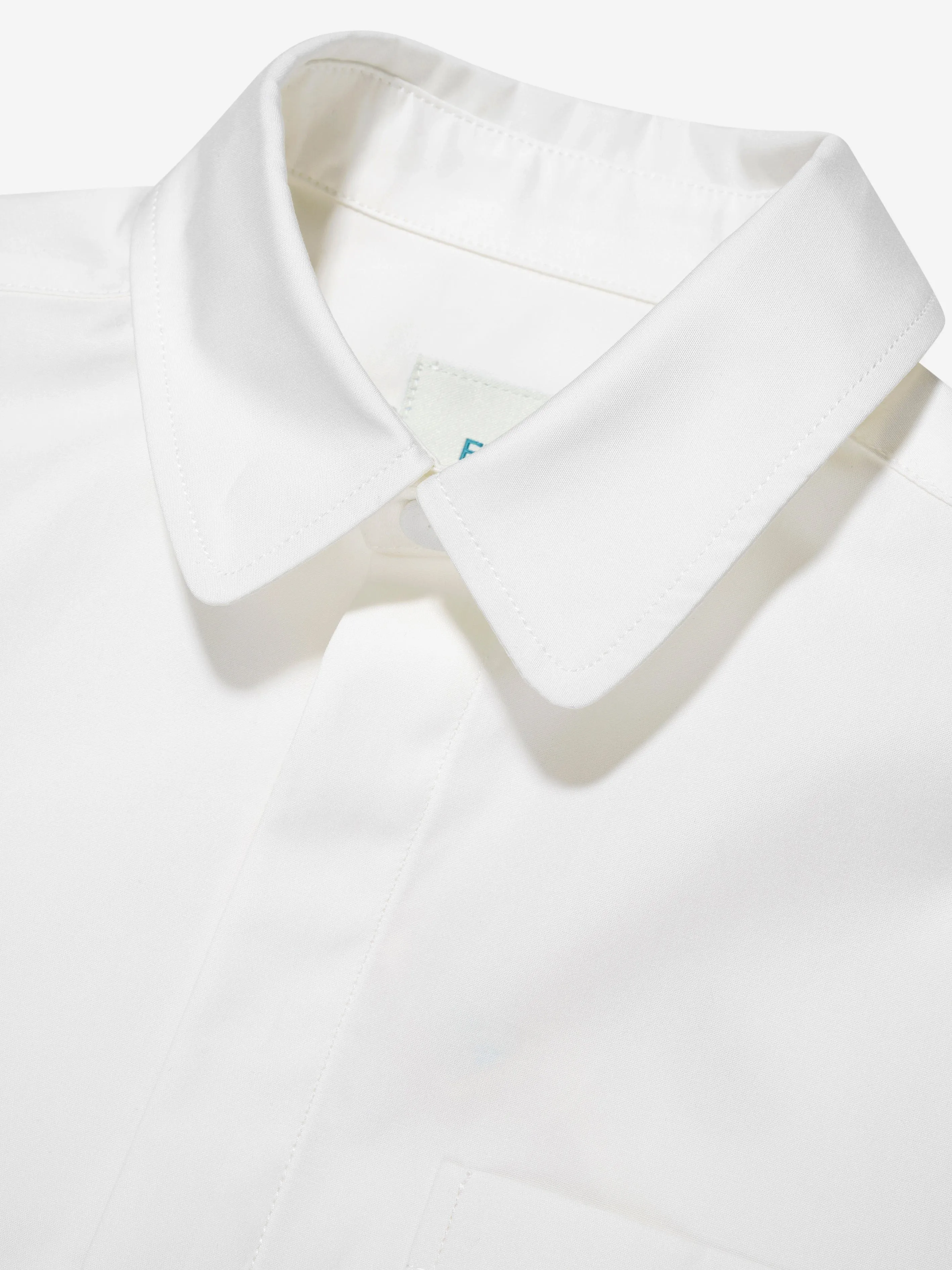Fendi Boys Short Sleeve Logo Shirt in White