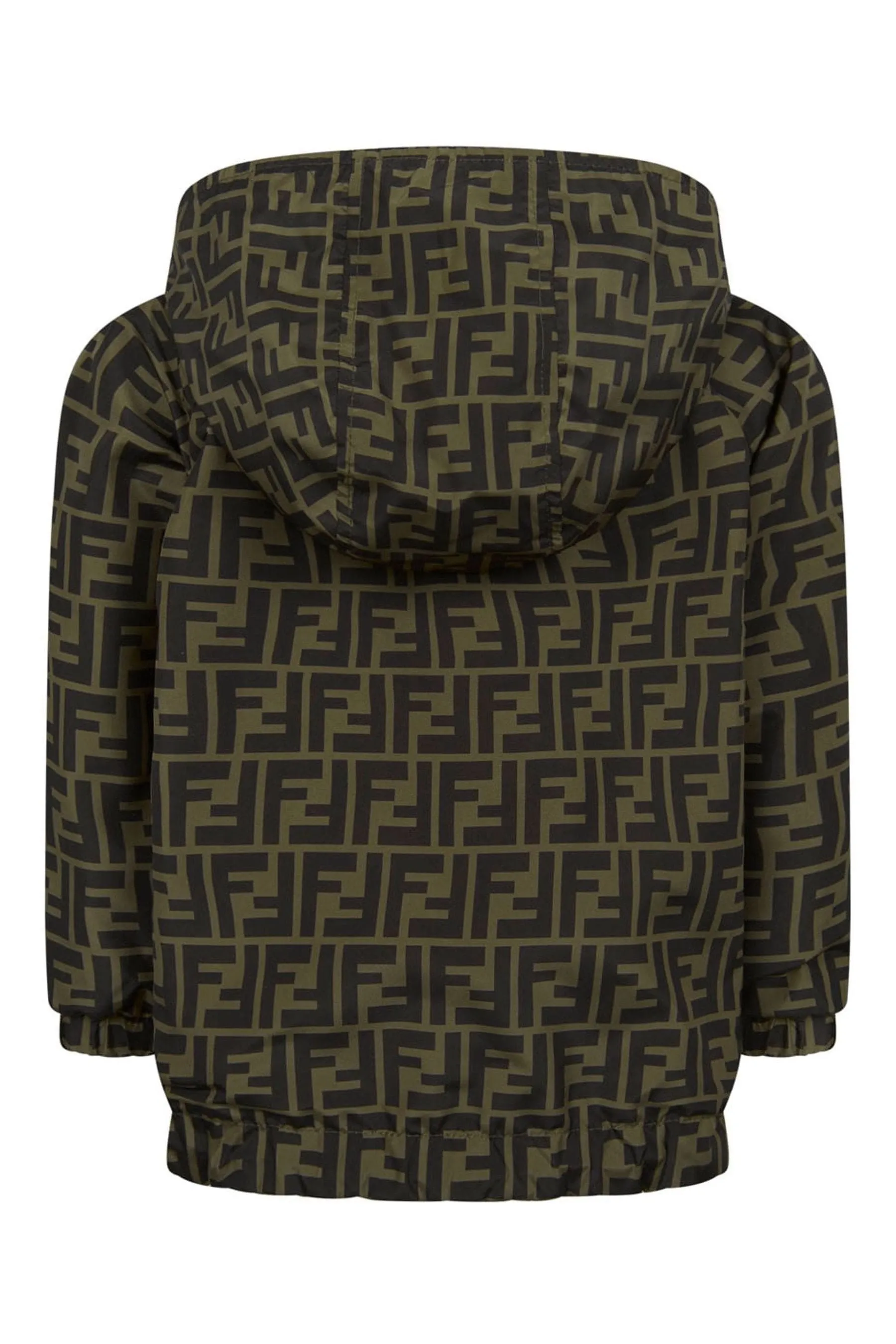 Fendi Kids Reversible FF K-Way Jacket in Black