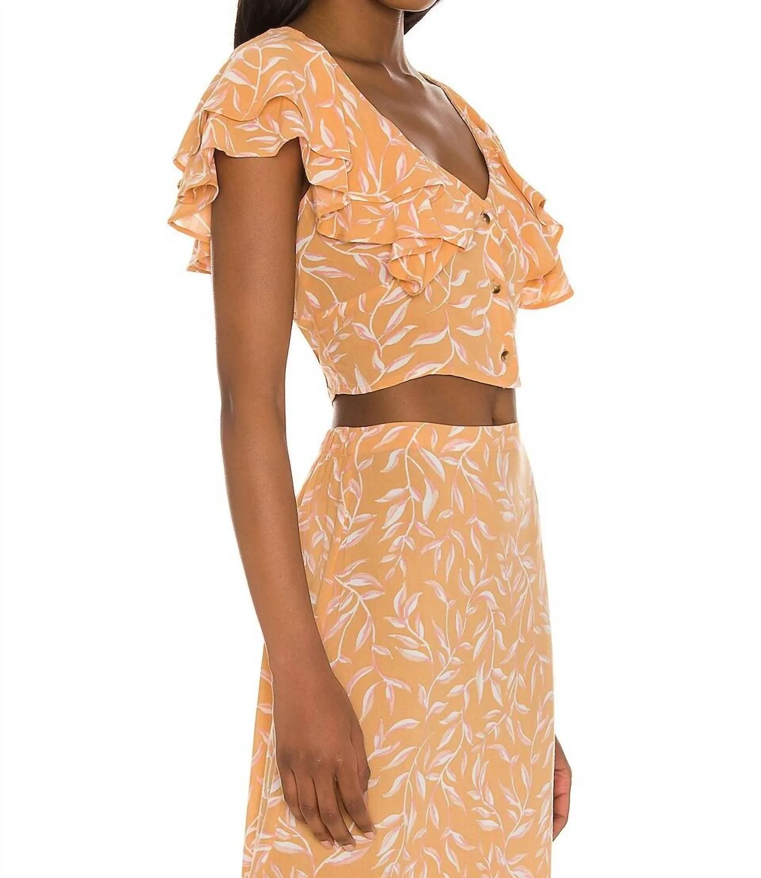 Find Your Light Woven Top In Sahara Sand