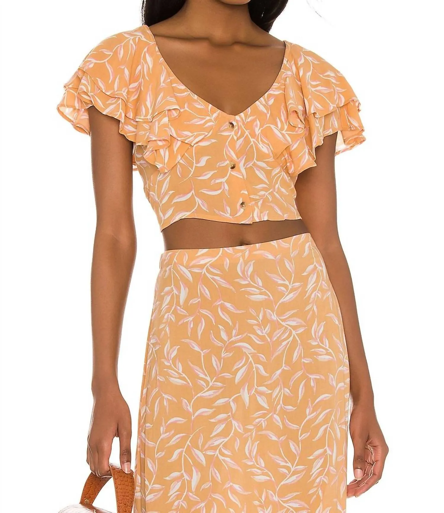 Find Your Light Woven Top In Sahara Sand