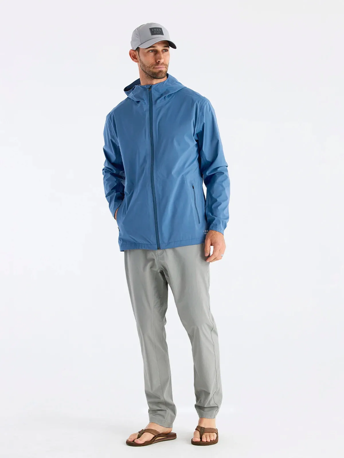 Free Fly Cloudshield Rain Jacket-Heron Blue