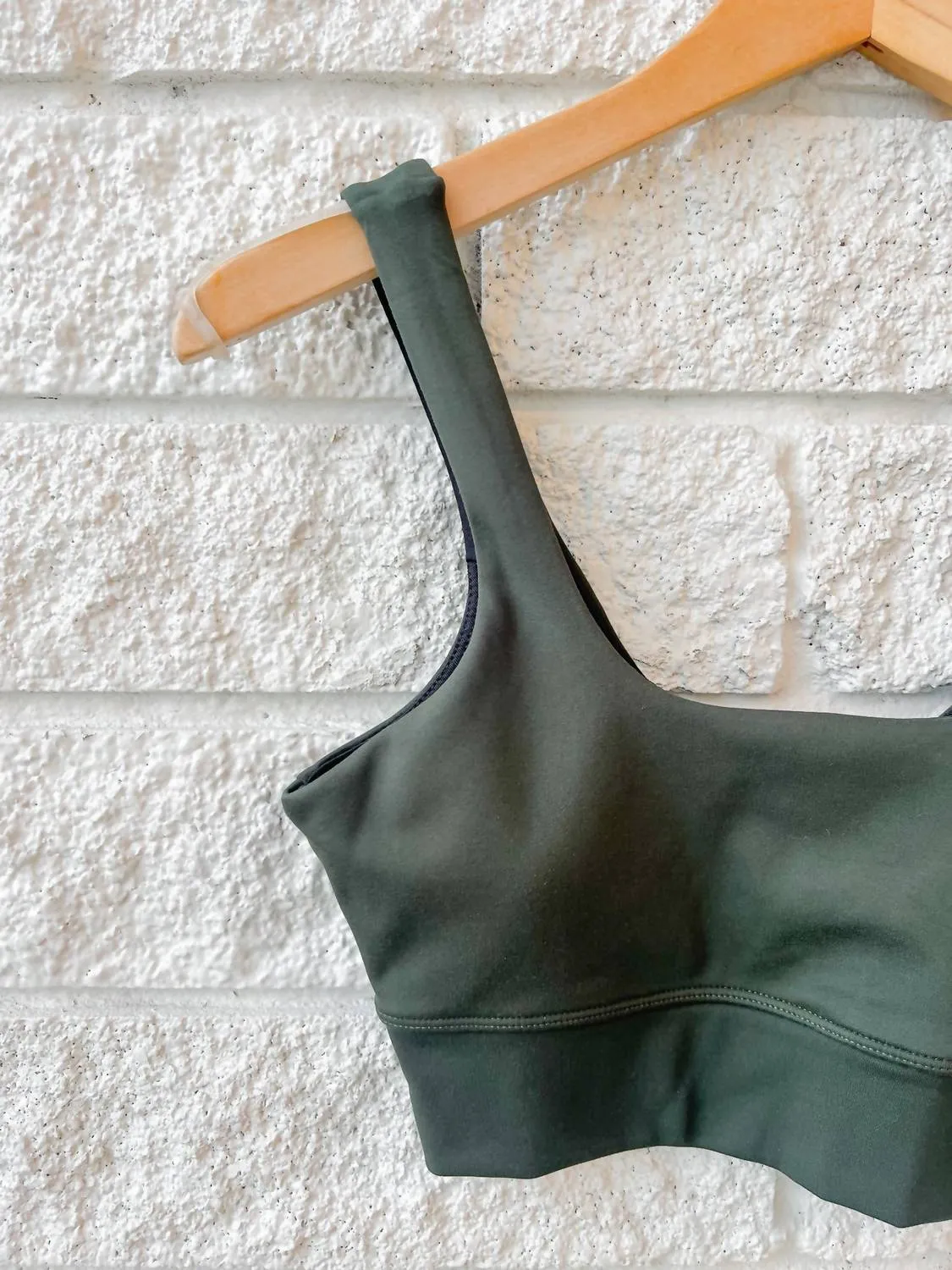 Freesoft Cori Bra In Dark Resin Green