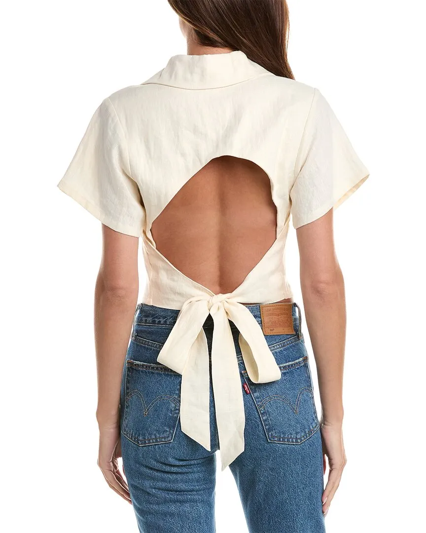 French Connection Inu Linen Top