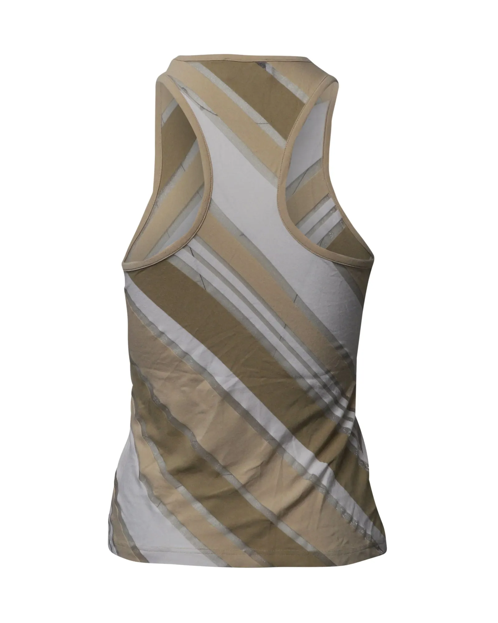 Ganni Sleeveless Striped Tank Top in Multicolor Viscose
