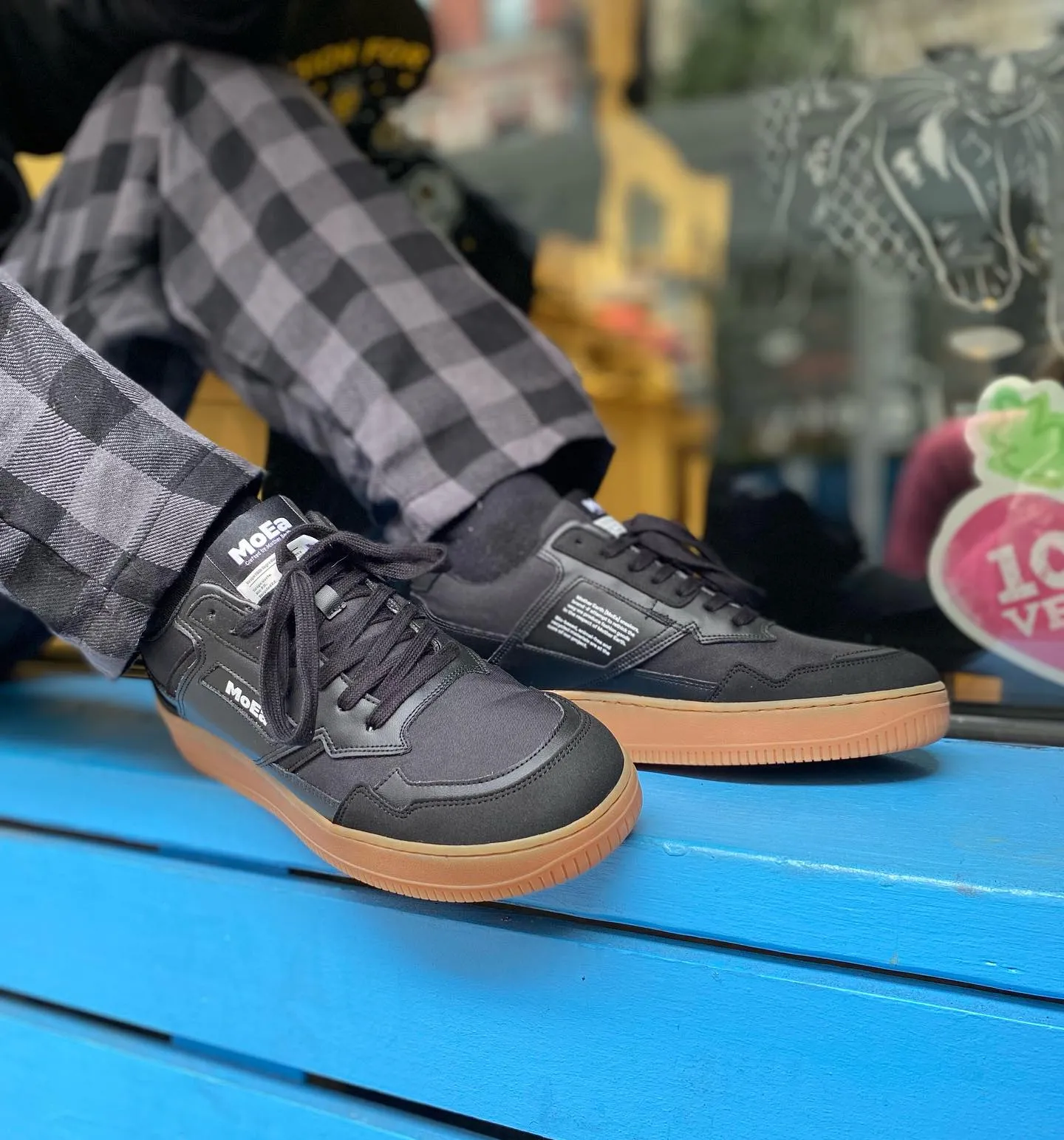 GEN1 Sneaker in Black Grape Leather from MoEa